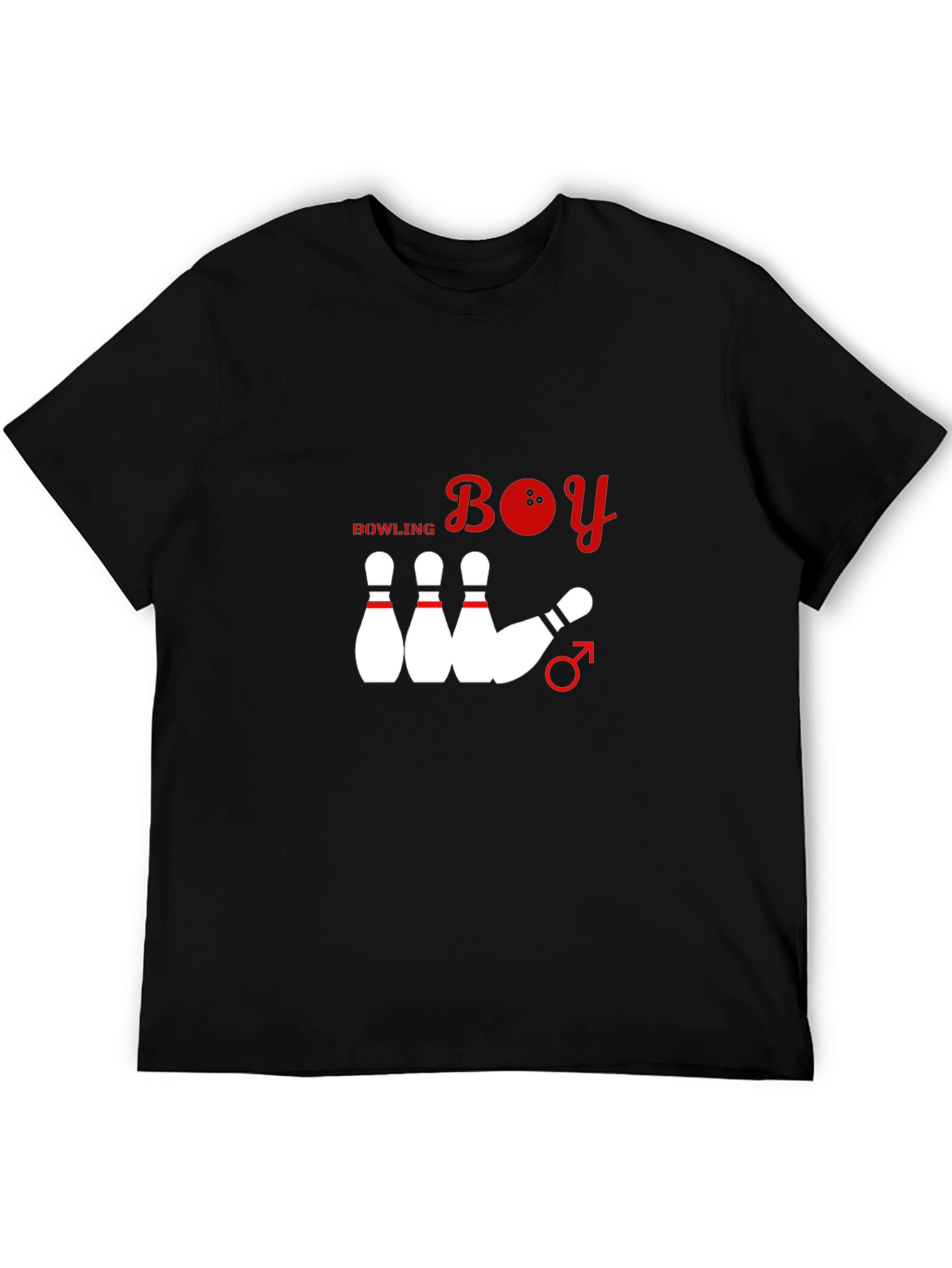 Bowling Boy Graphic T-Shirt - Black