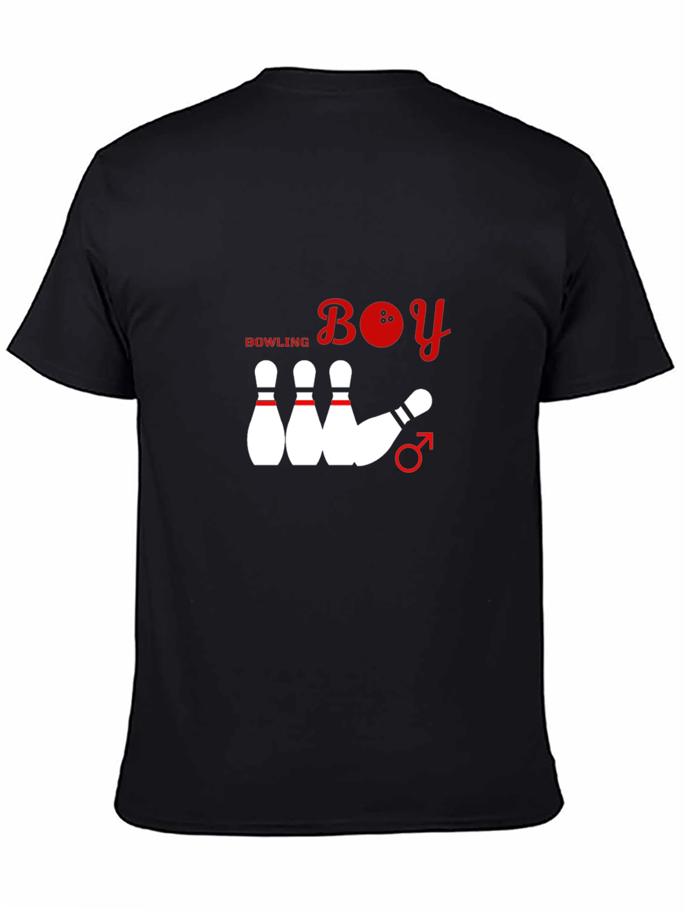 Bowling Boy Graphic T-Shirt - Black