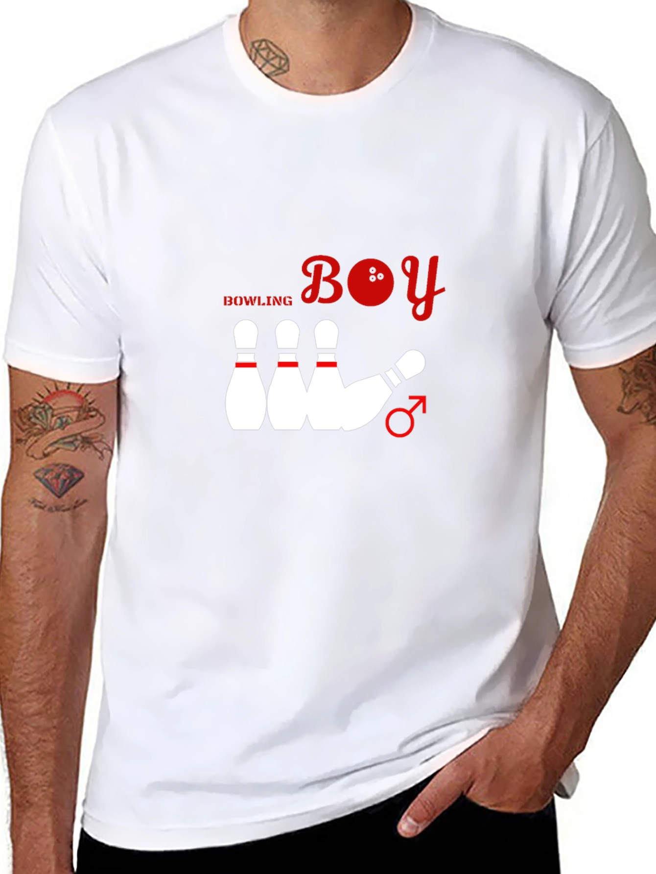 Bowling Boy Graphic T-Shirt - Black