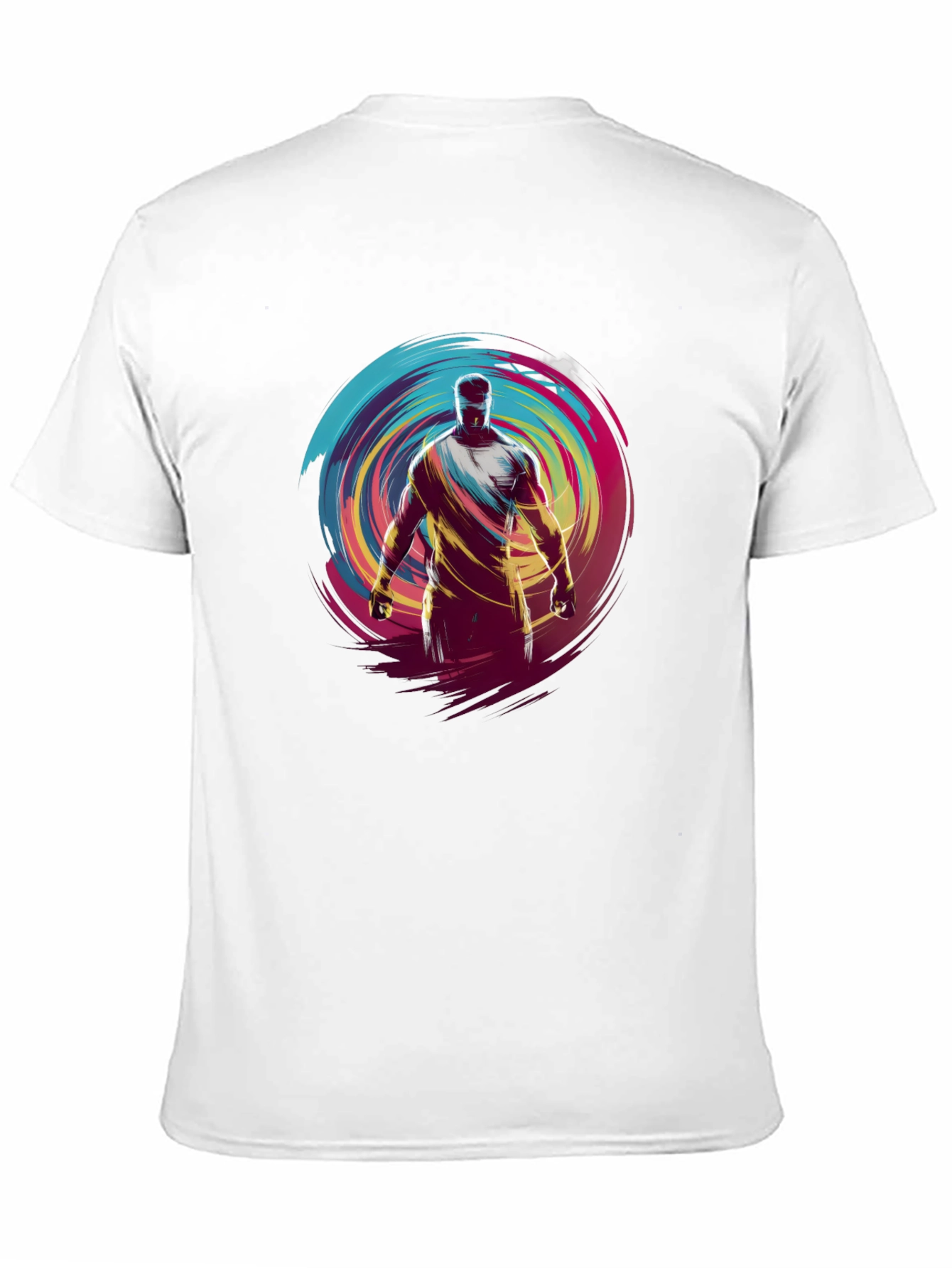 Abstract Athlete Graphic Black T-Shirt