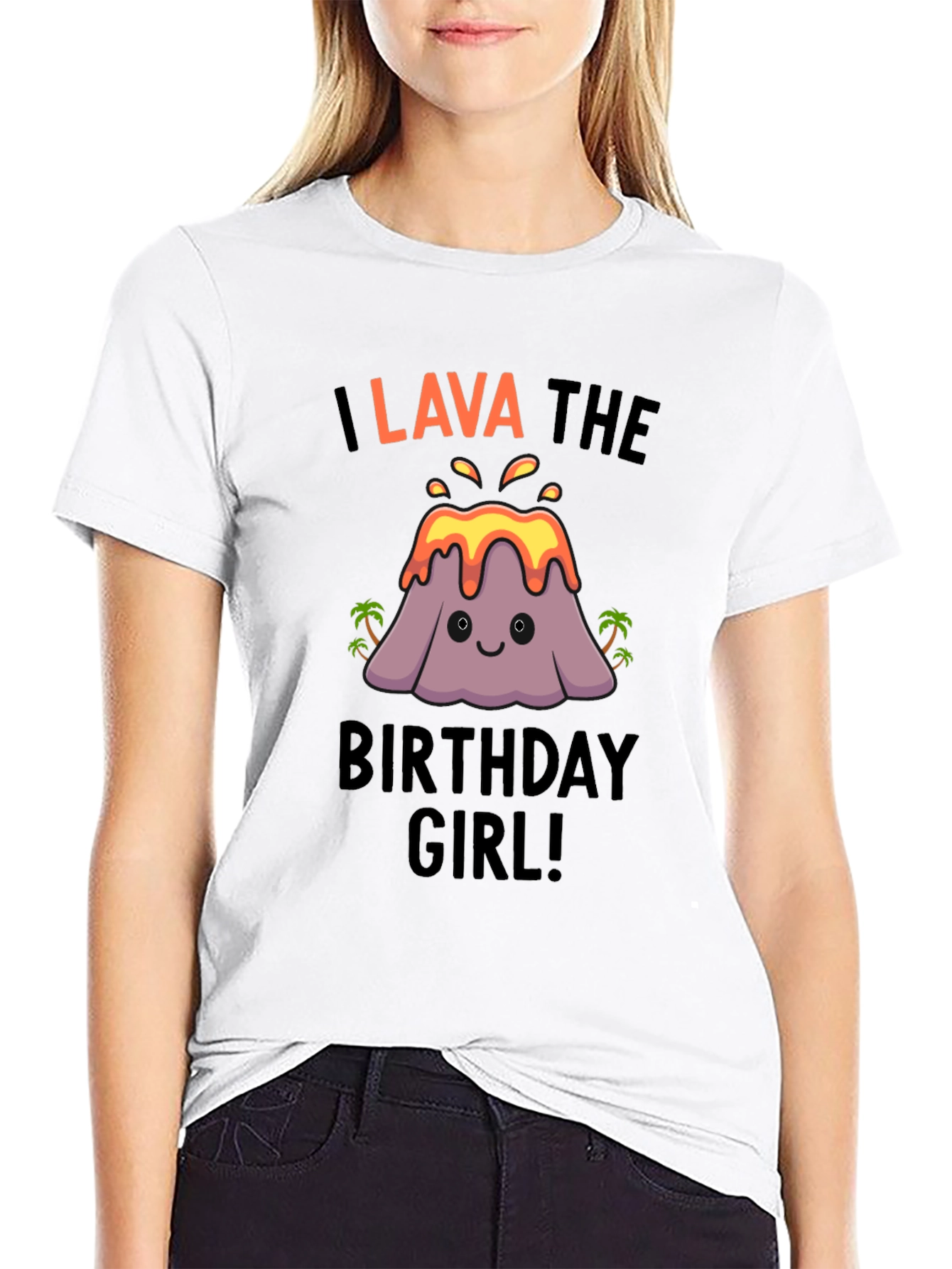 I Lava the Birthday Girl! Cute Volcano T-Shirt