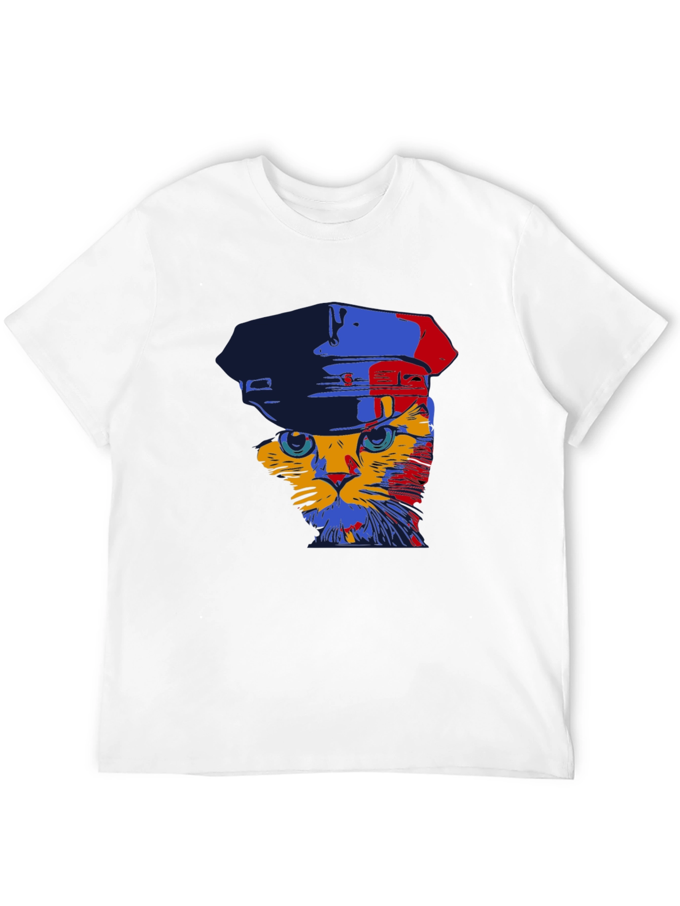Cat in Hat Graphic Tee - Mens Black T-Shirt
