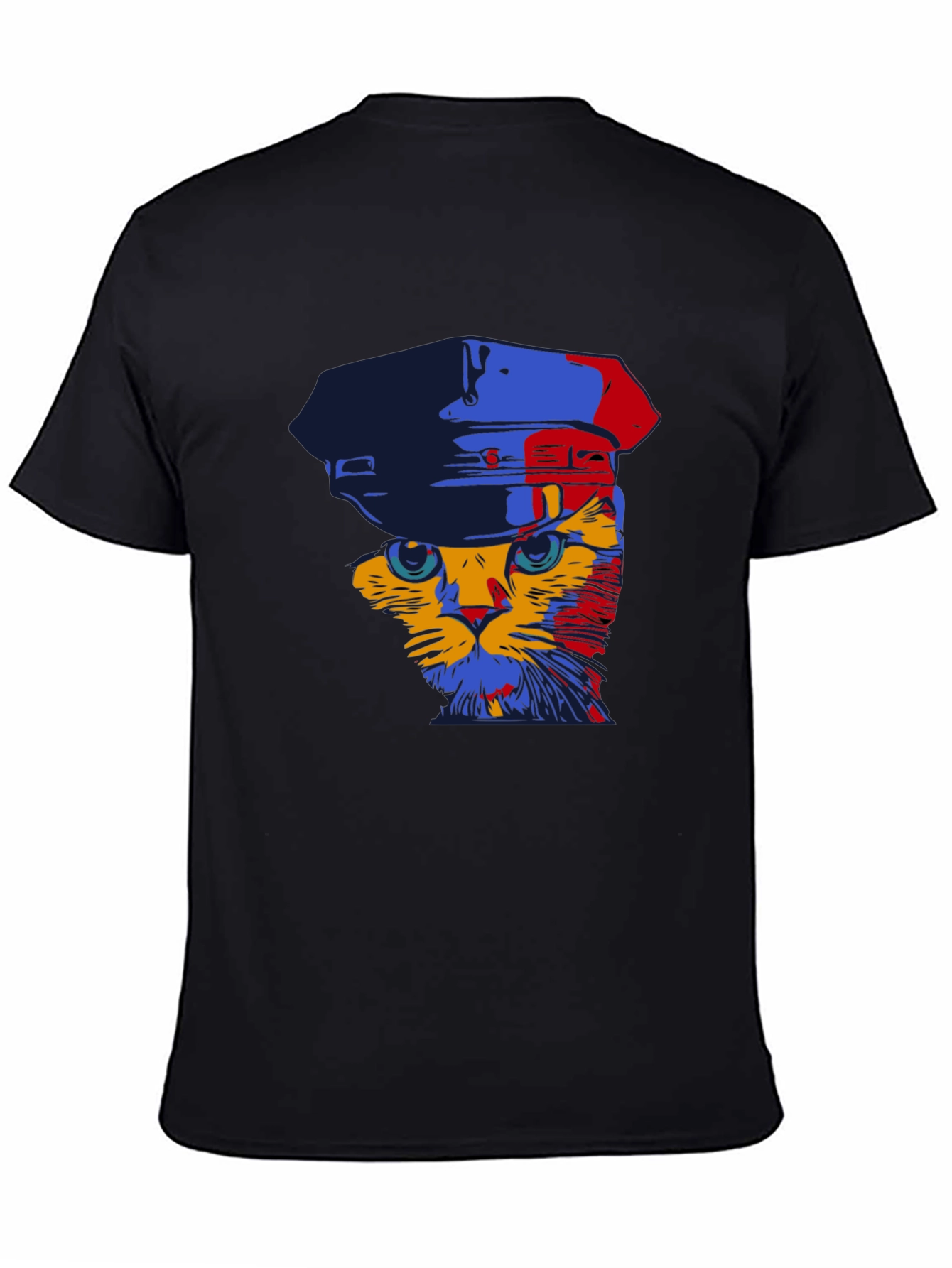 Cat in Hat Graphic Tee - Mens Black T-Shirt