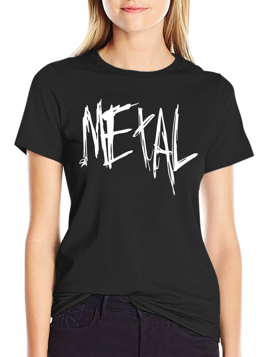 Metal Music T-Shirt - Black Crew Neck Graphic Tee