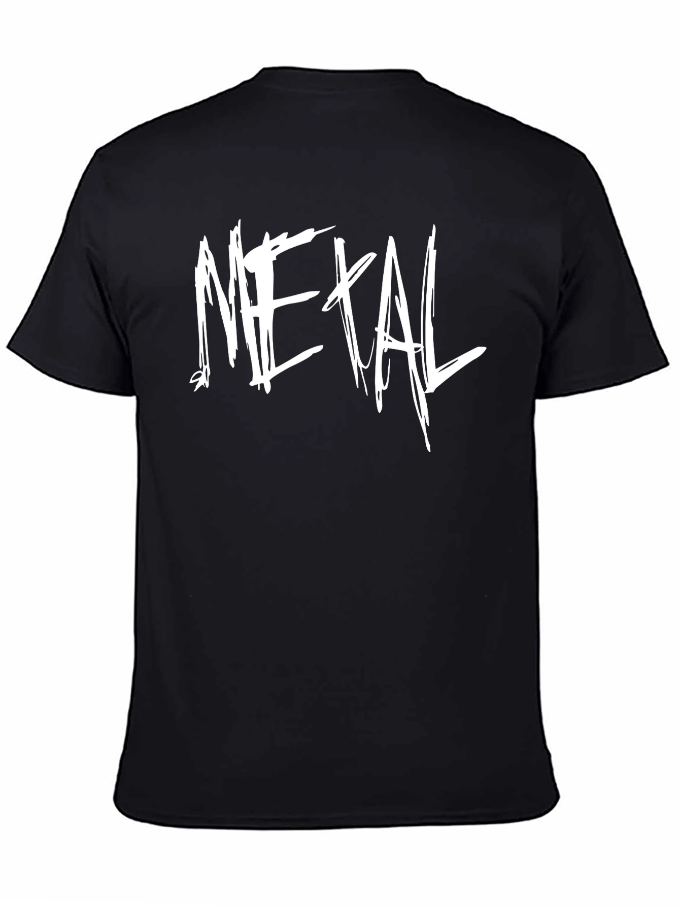 Metal Music T-Shirt - Black Crew Neck Graphic Tee