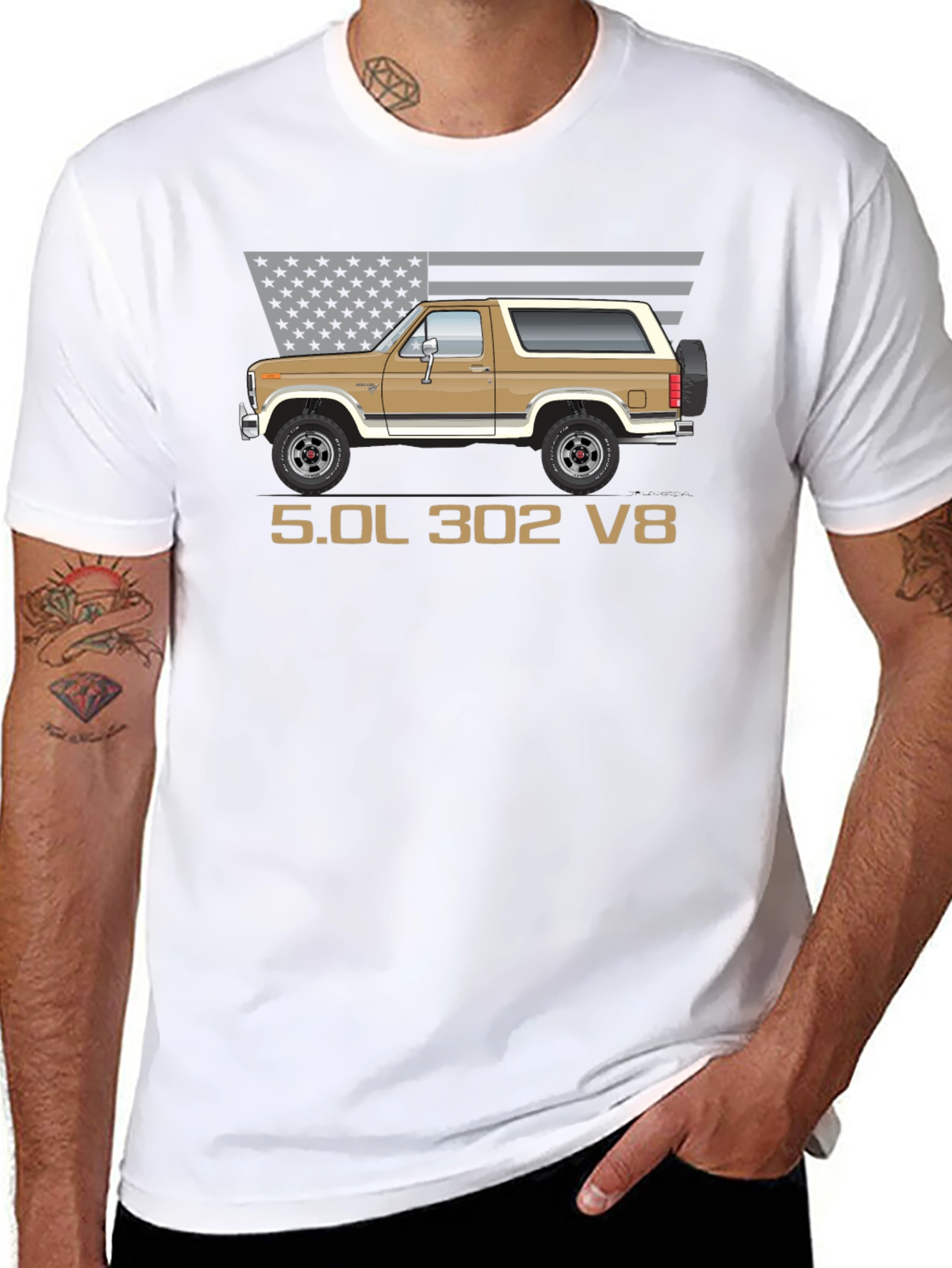Bronco 5.0L 302 V8 Graphic T-Shirt