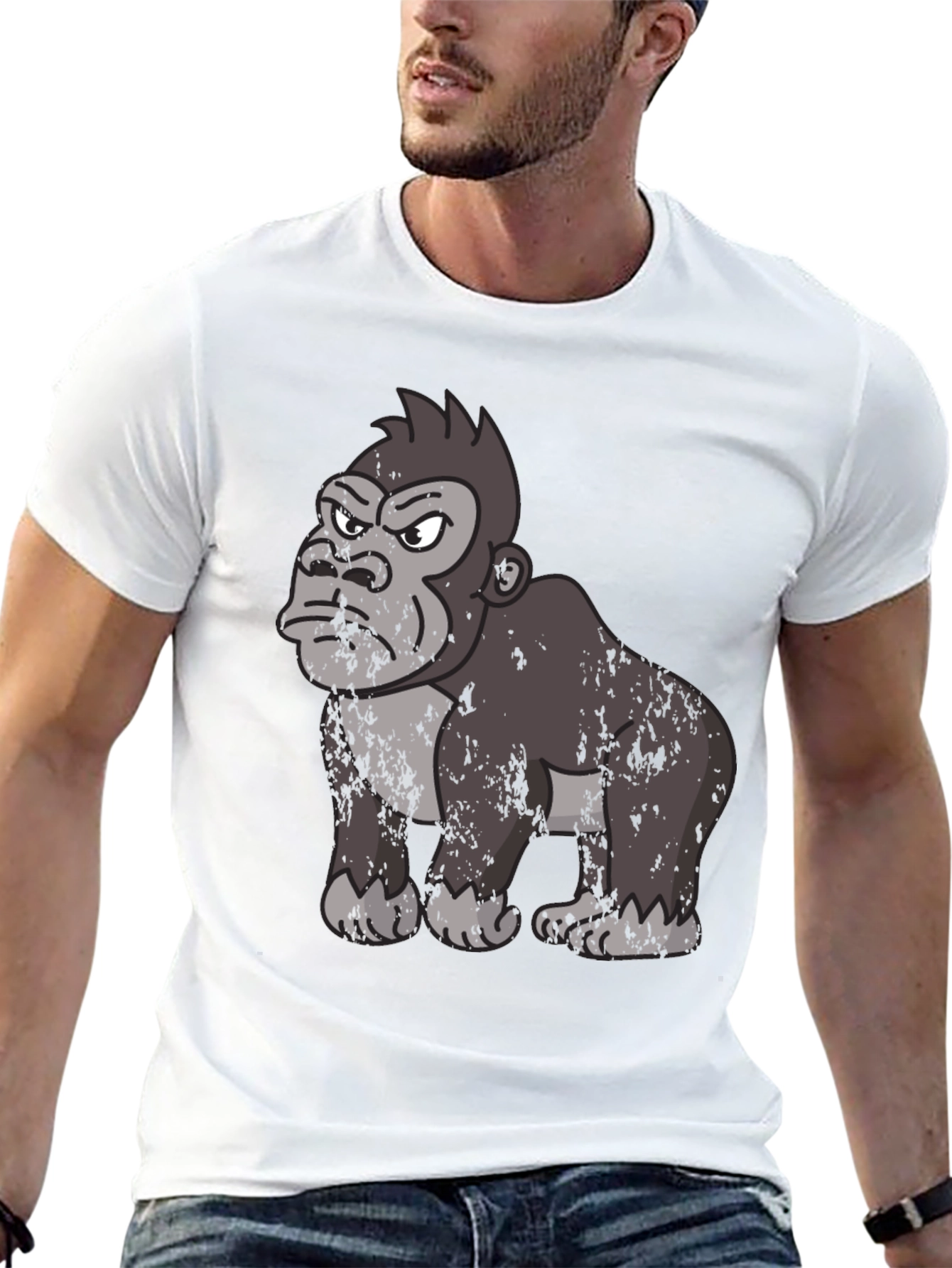 Angry Gorilla Graphic T-Shirt - Black