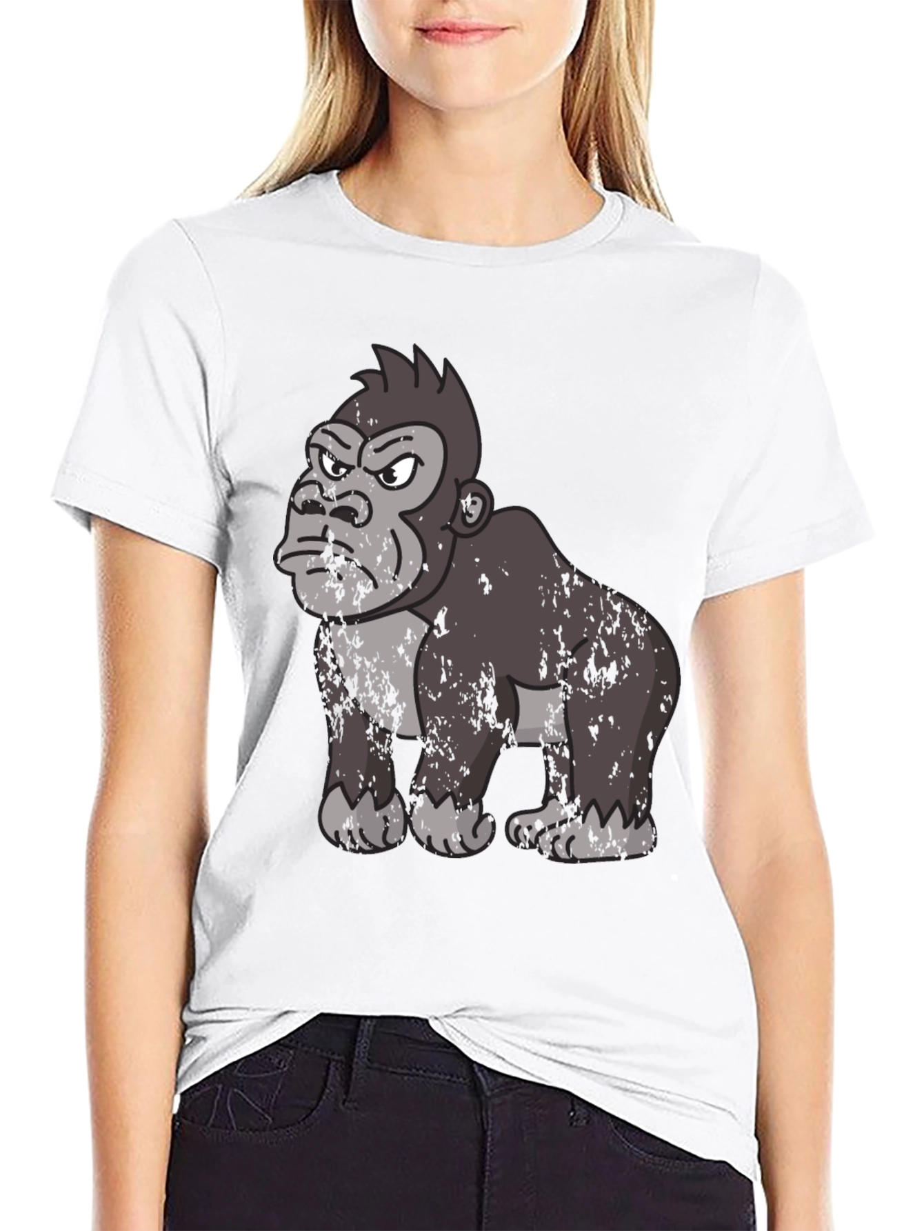 Angry Gorilla Graphic T-Shirt - Black
