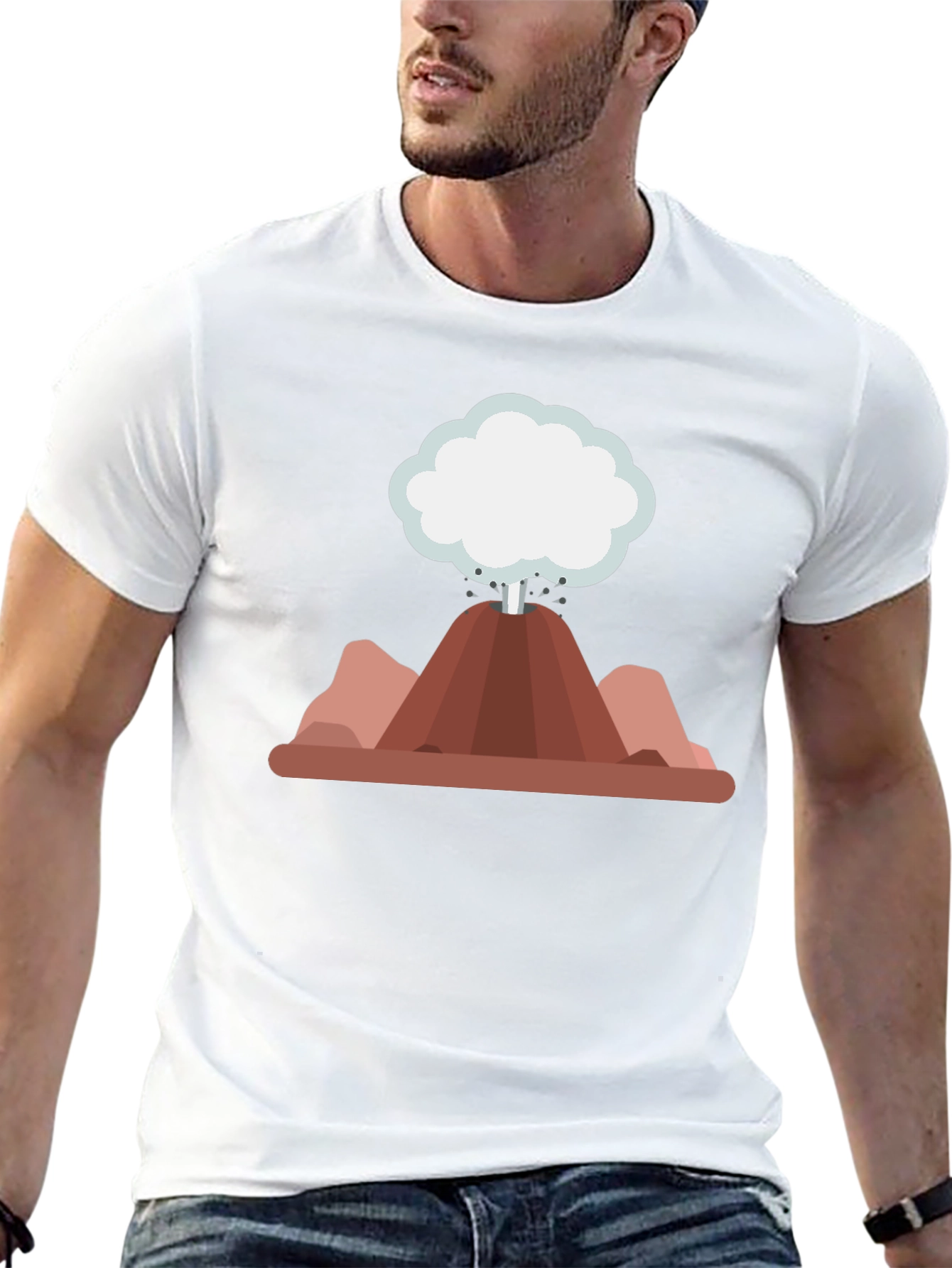 Volcano Graphic Black Tee