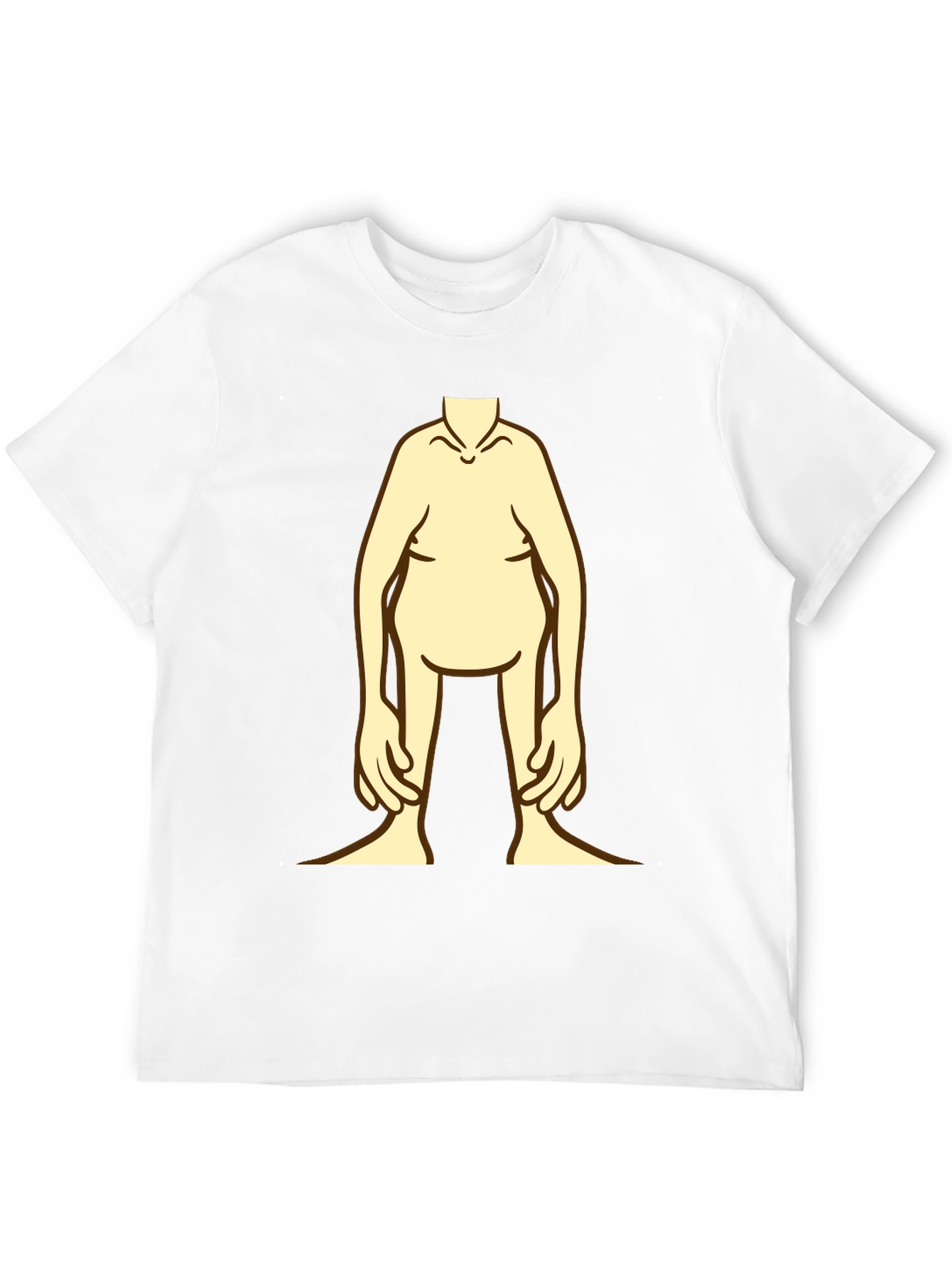Funny Cartoon Body Black T-Shirt