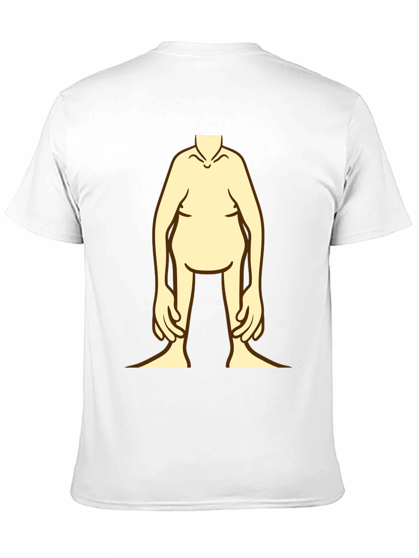 Funny Cartoon Body Black T-Shirt