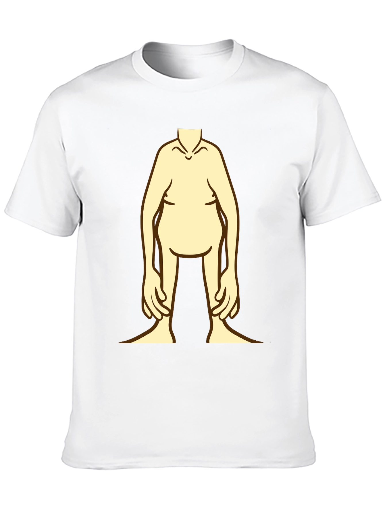Funny Cartoon Body Black T-Shirt