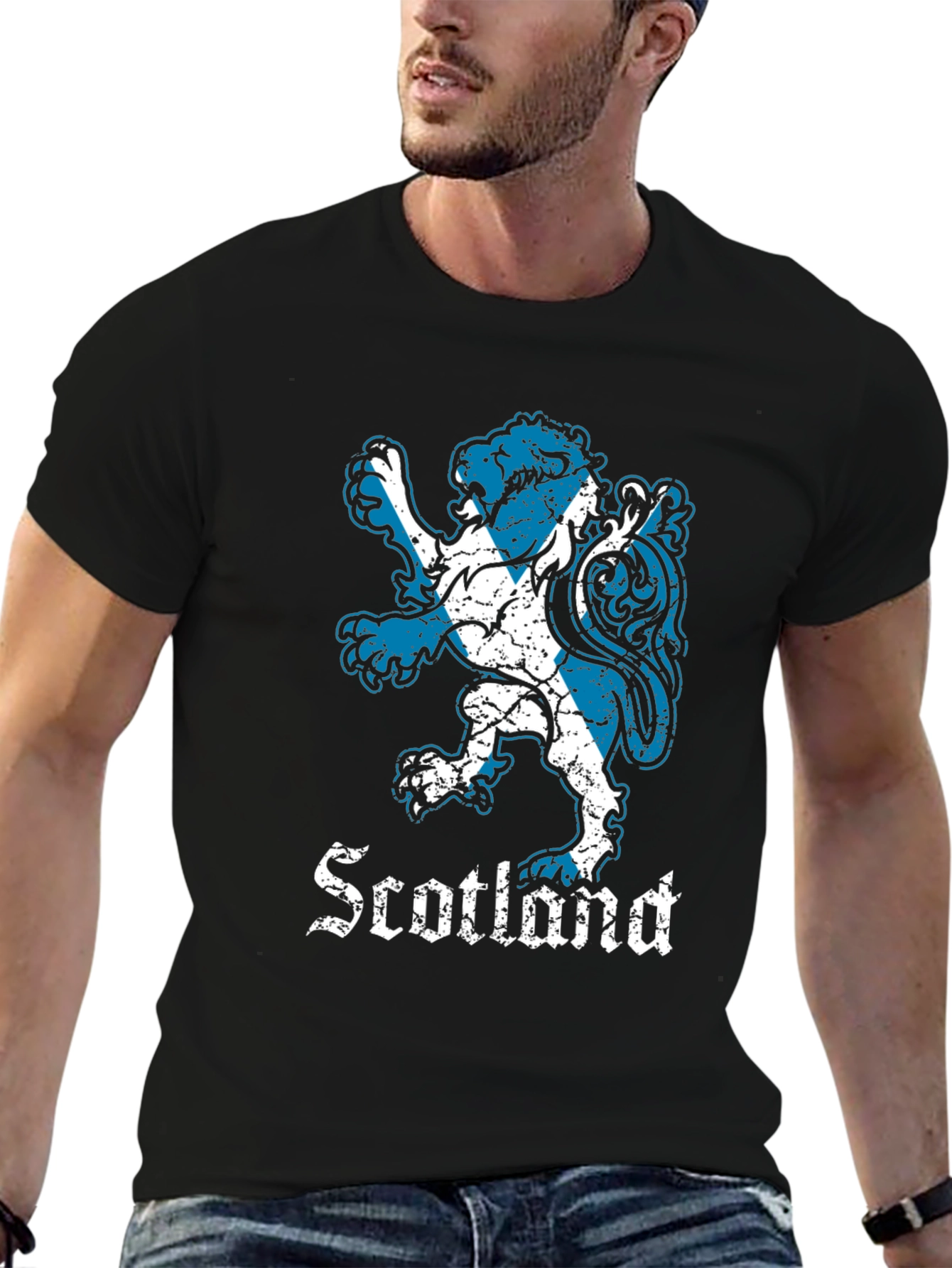 Scottish Lion Rampant T-Shirt - Black