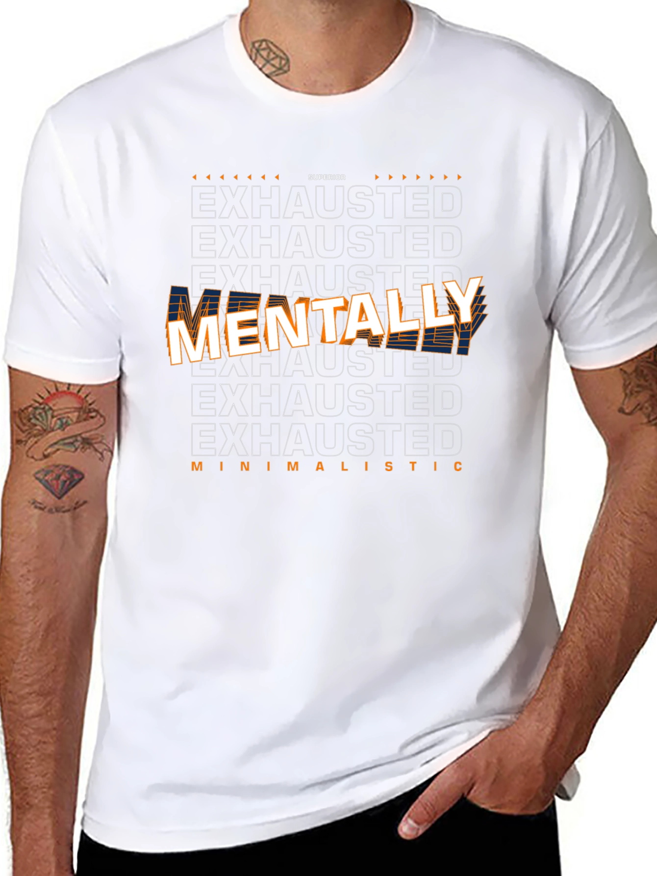 Mentally Exhausted Graphic Tee - Superior Comfort