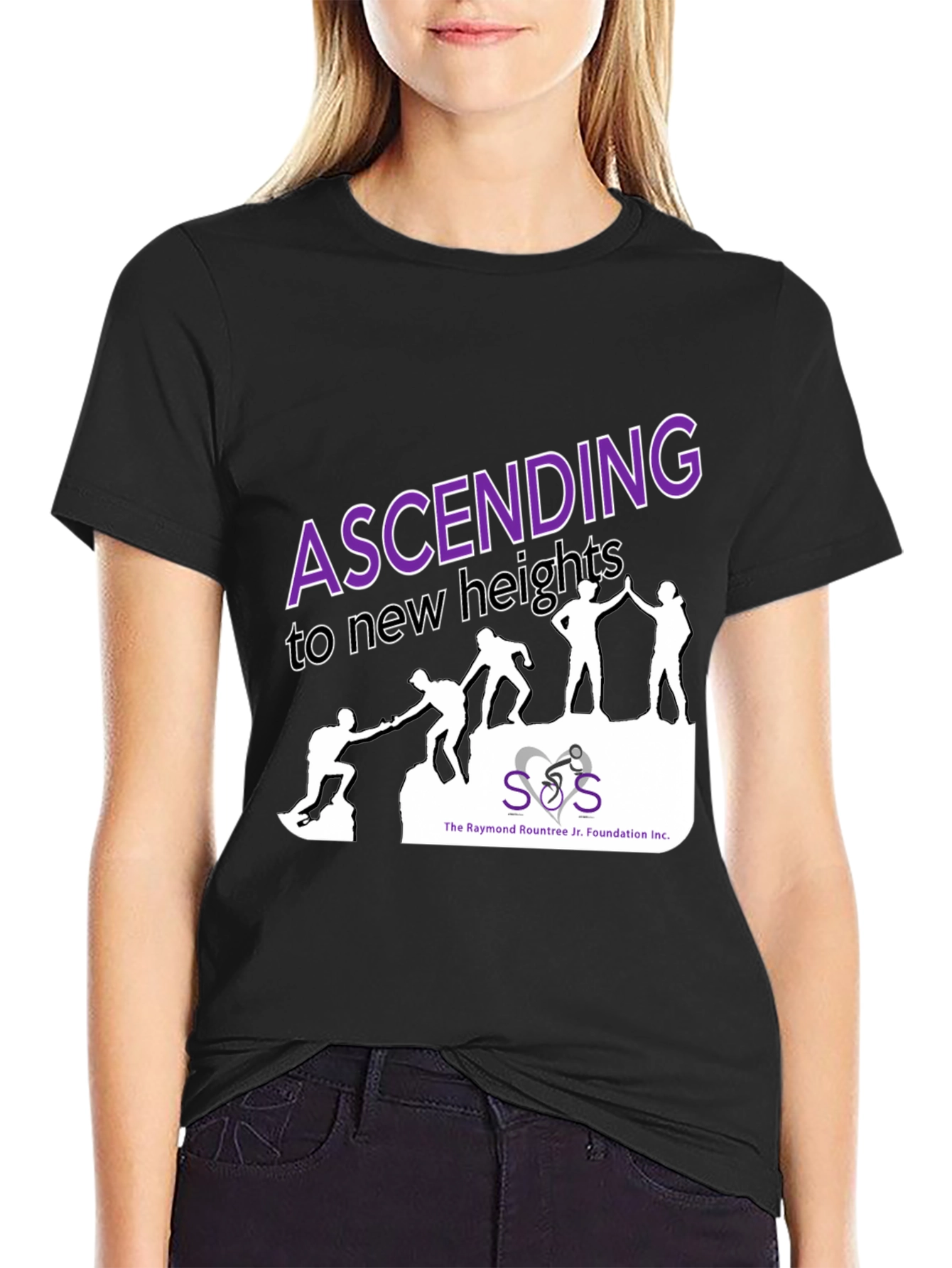 Ascending Heights Graphic Tee - Black Cotton Blend