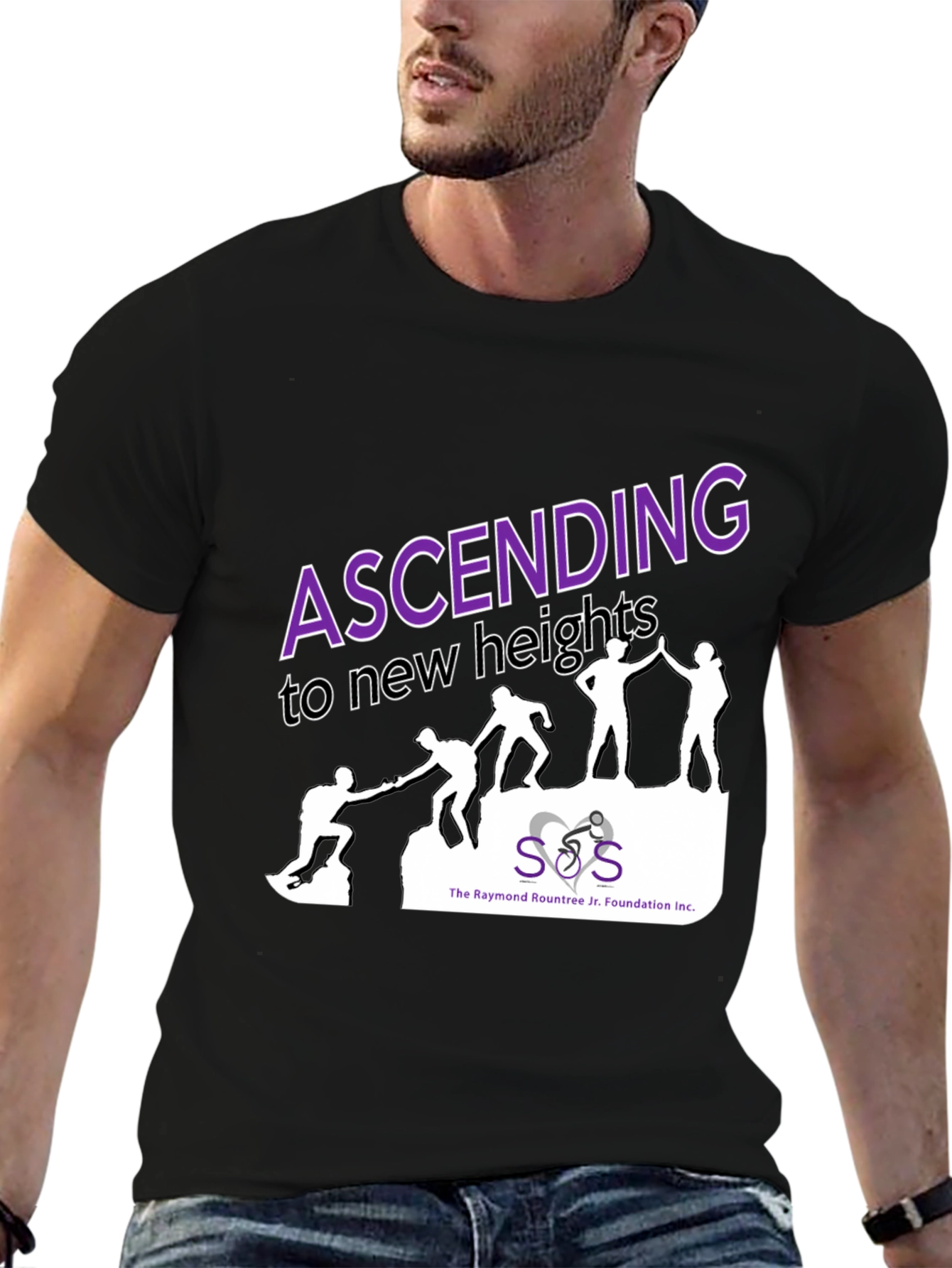 Ascending Heights Graphic Tee - Black Cotton Blend