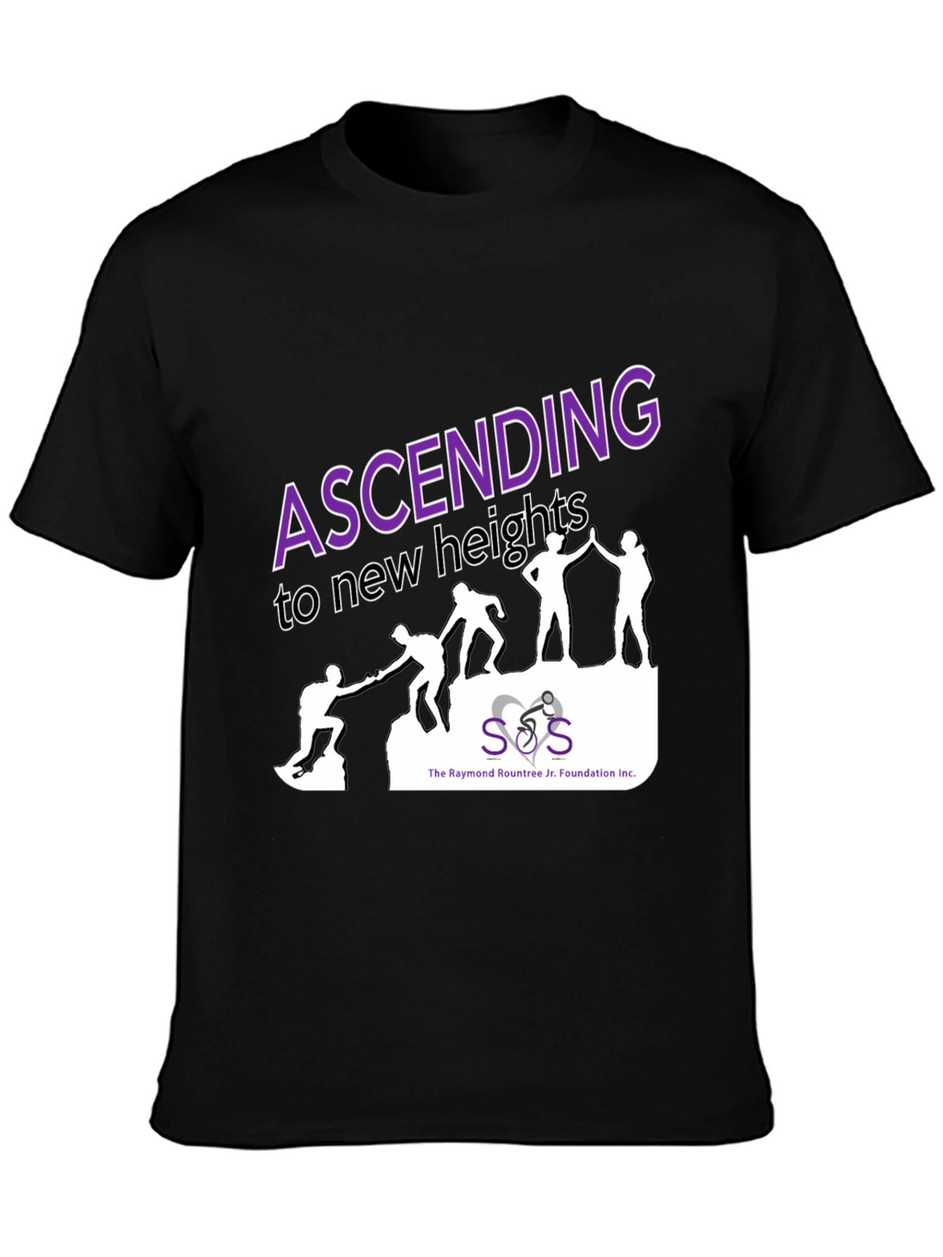 Ascending Heights Graphic Tee - Black Cotton Blend