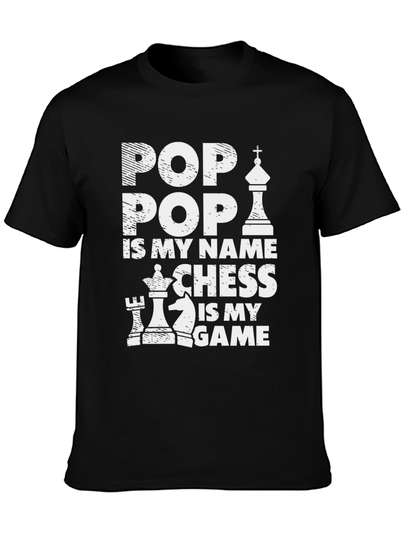 Pop Pop Chess Graphic T-Shirt