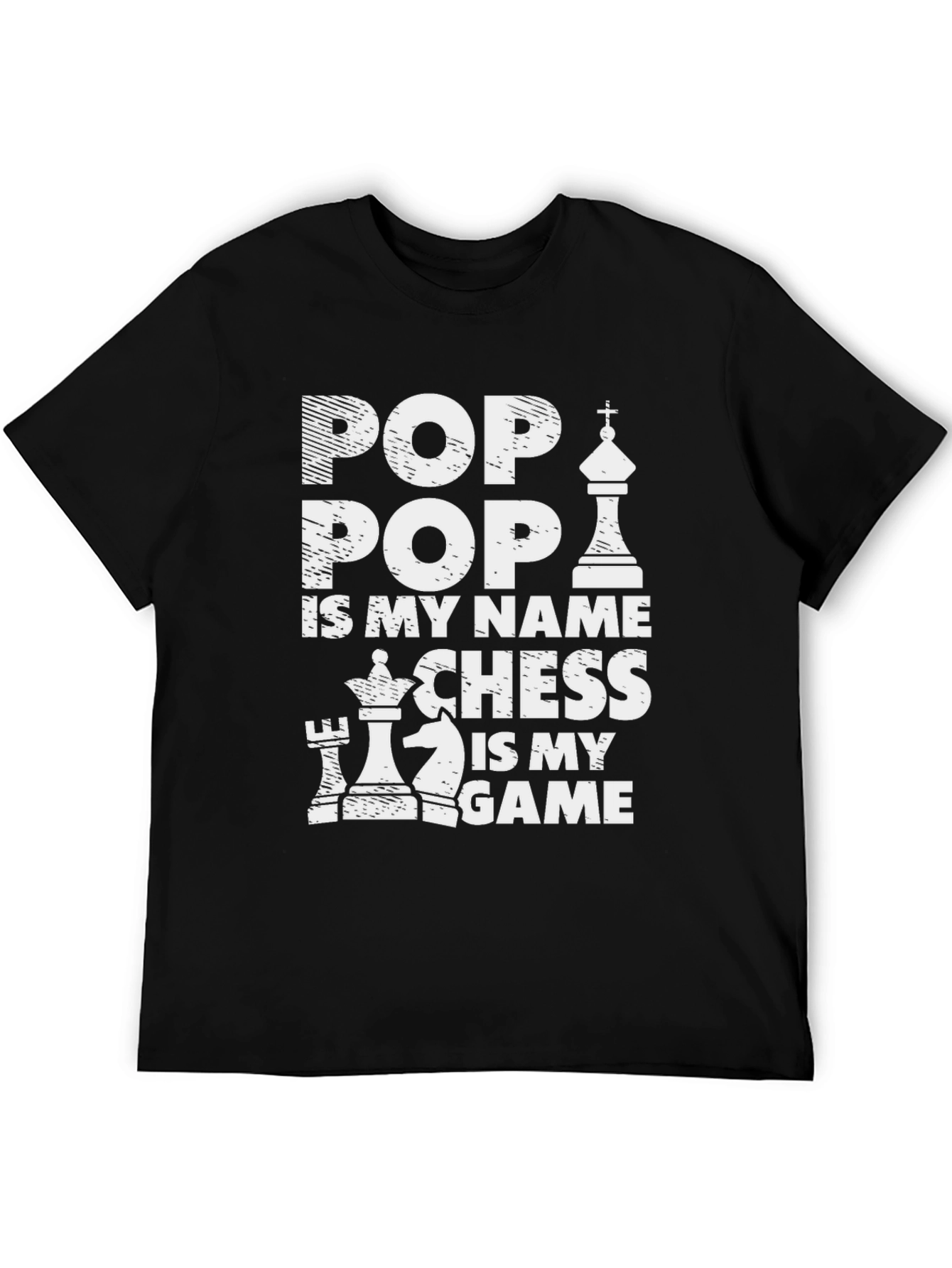 Pop Pop Chess Graphic T-Shirt