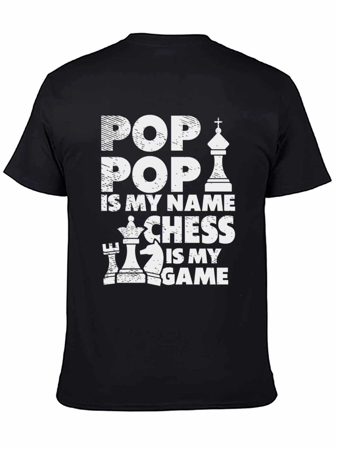 Pop Pop Chess Graphic T-Shirt