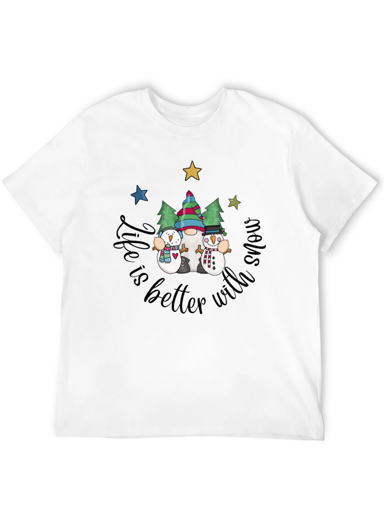Snowman Graphic Tee - Winter Fun