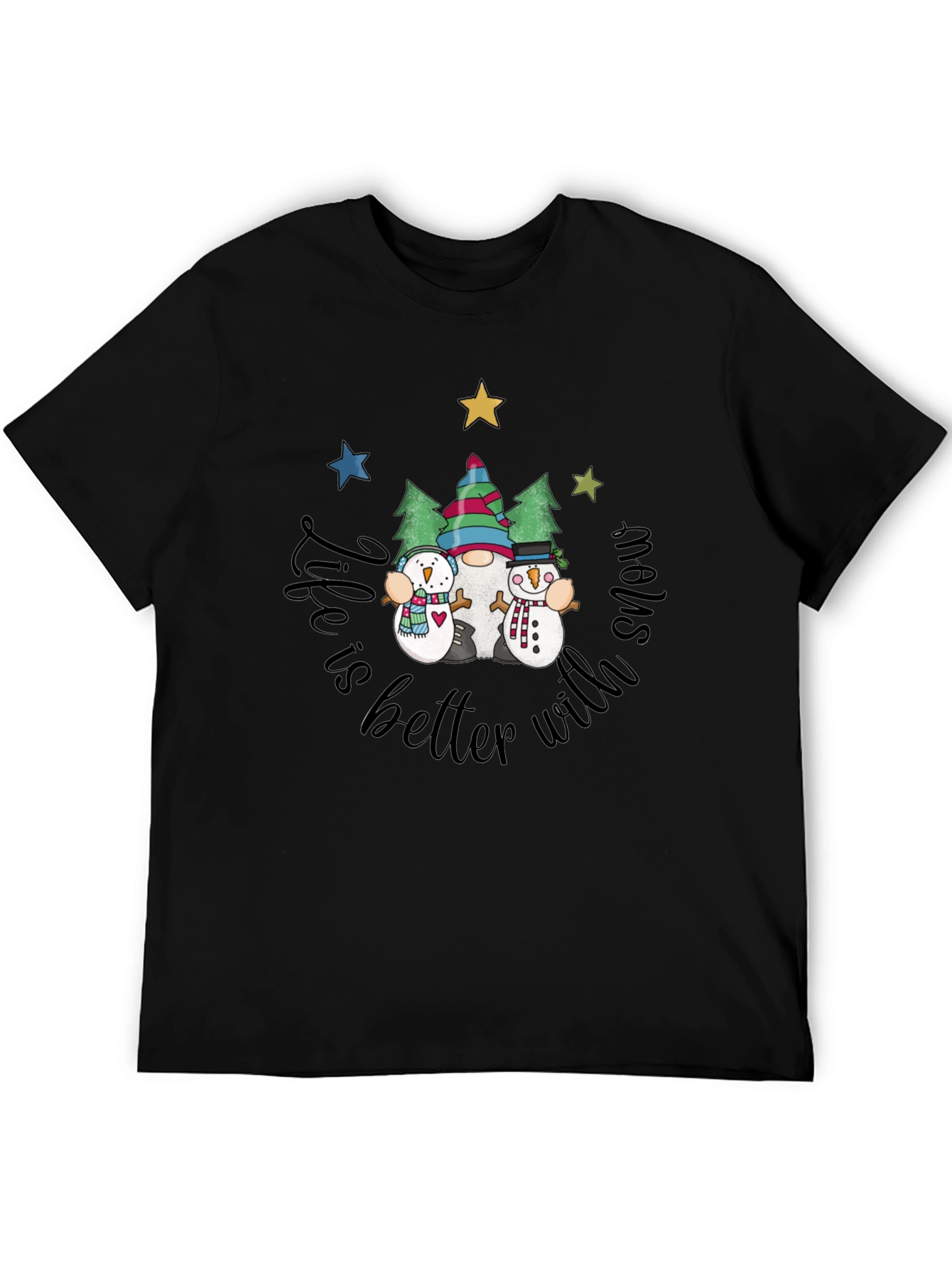 Snowman Graphic Tee - Winter Fun