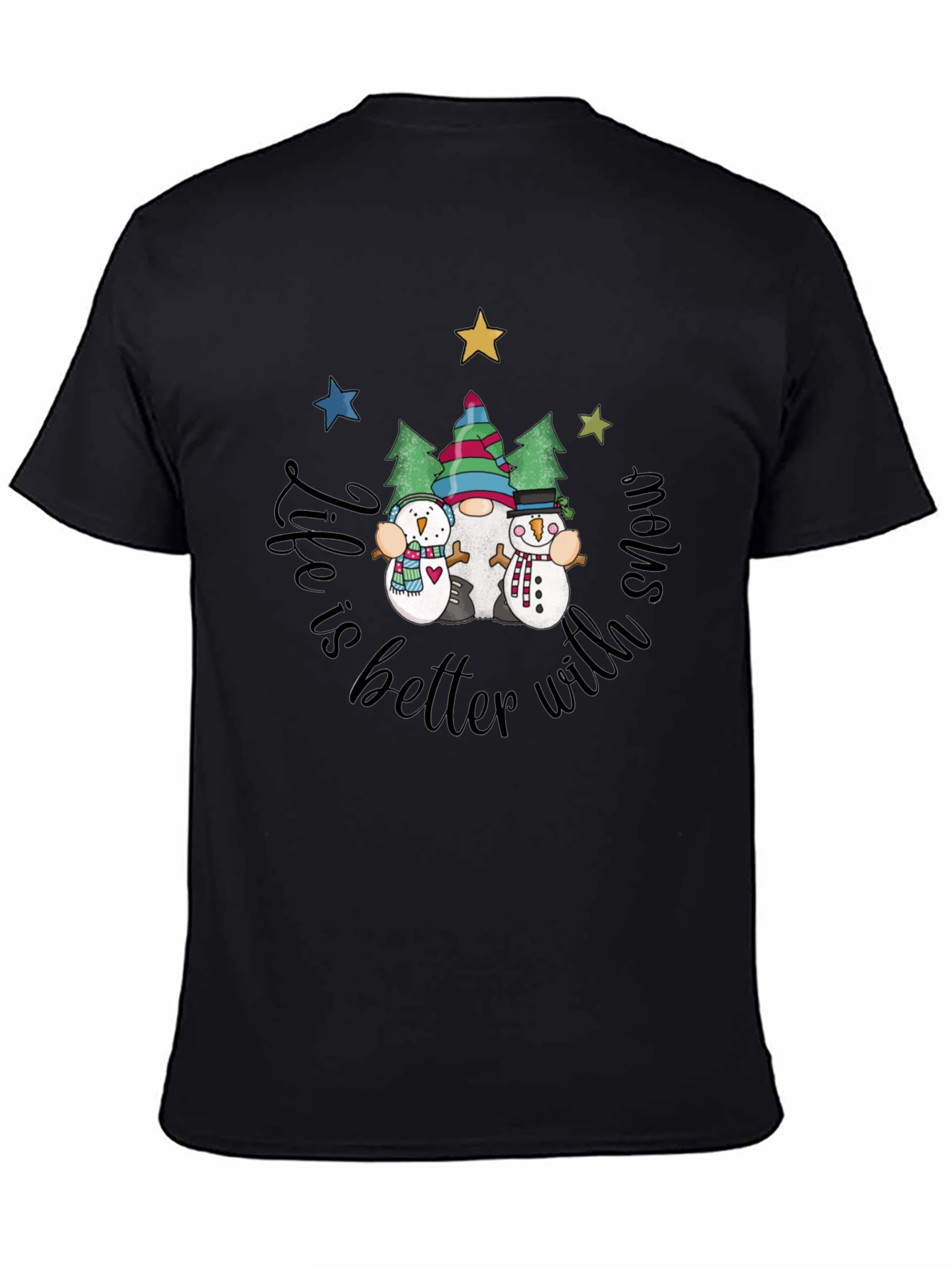 Snowman Graphic Tee - Winter Fun