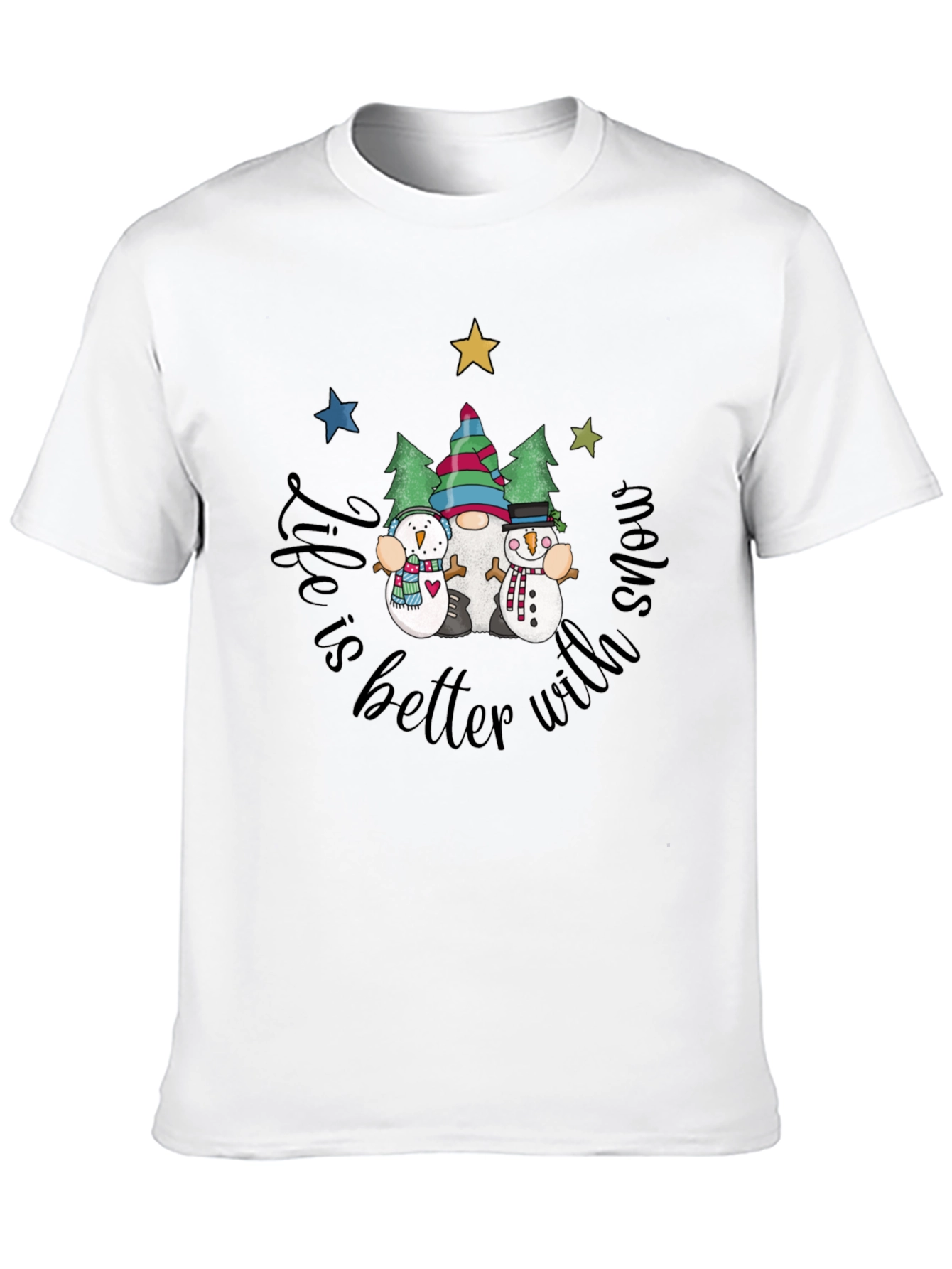 Snowman Graphic Tee - Winter Fun