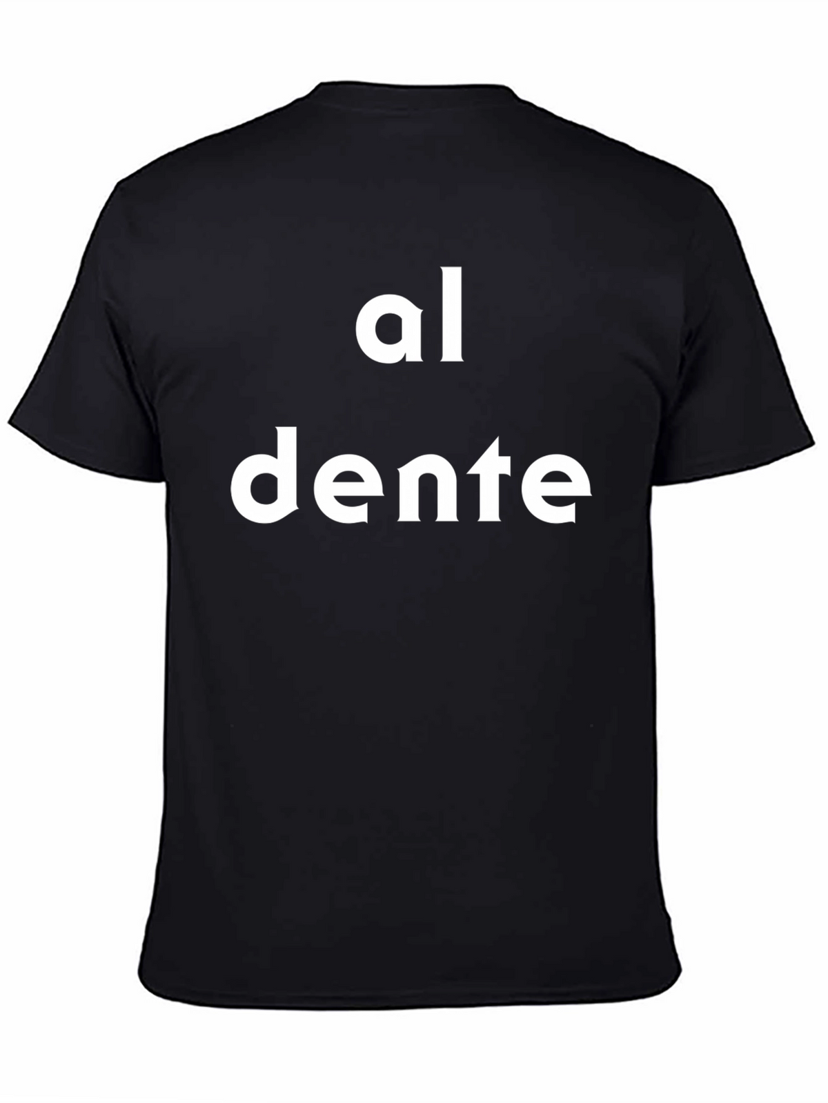Al Dente Black T-Shirt - Foodie Apparel