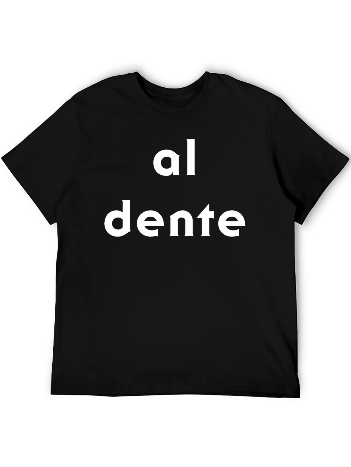 Al Dente Black T-Shirt - Foodie Apparel