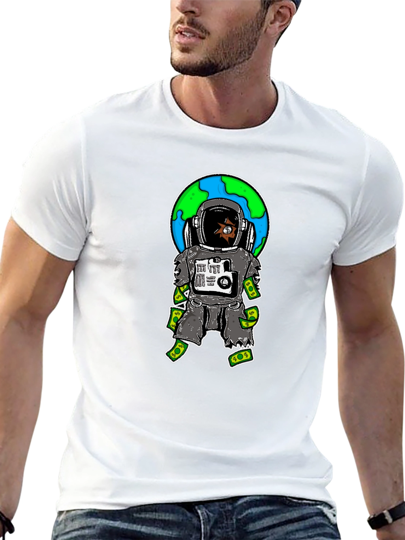 Astronaut Money Graphic Tee