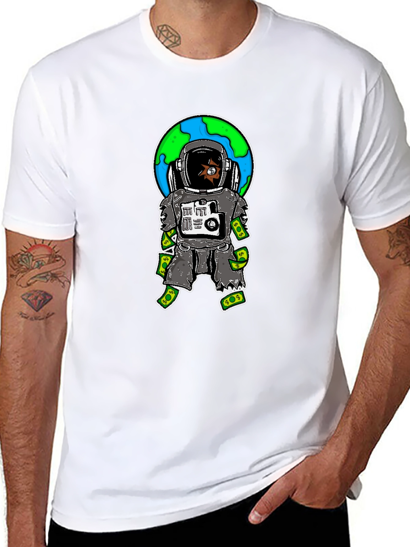 Astronaut Money Graphic Tee