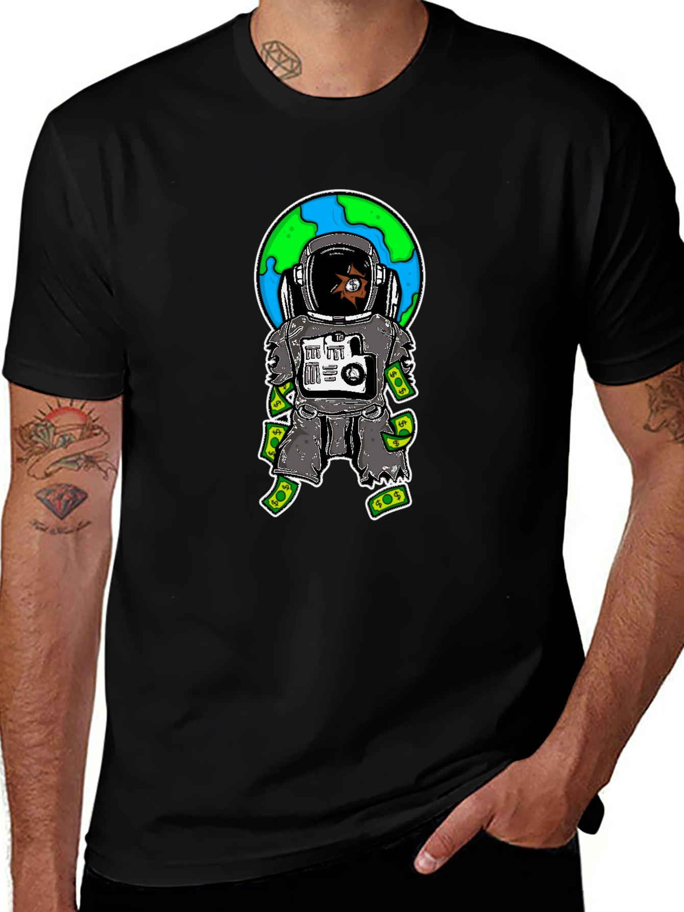 Astronaut Money Graphic Tee