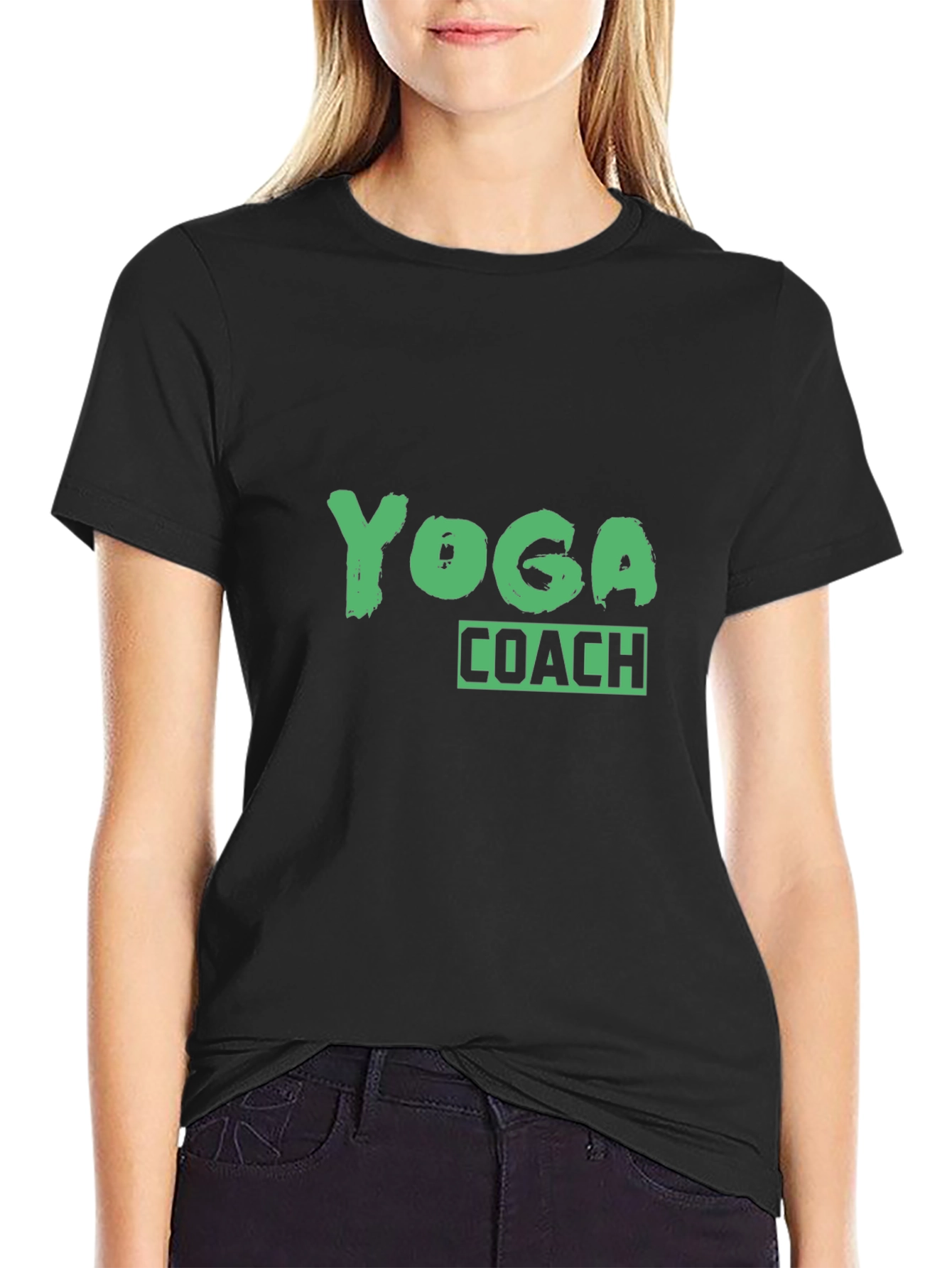 Yoga Coach Black T-Shirt