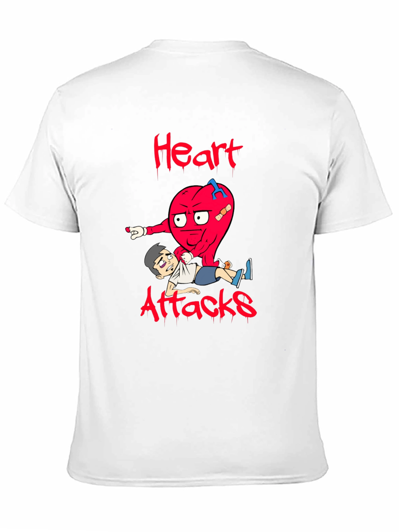 Heart Attacks Graphic Tee Funny Cartoon