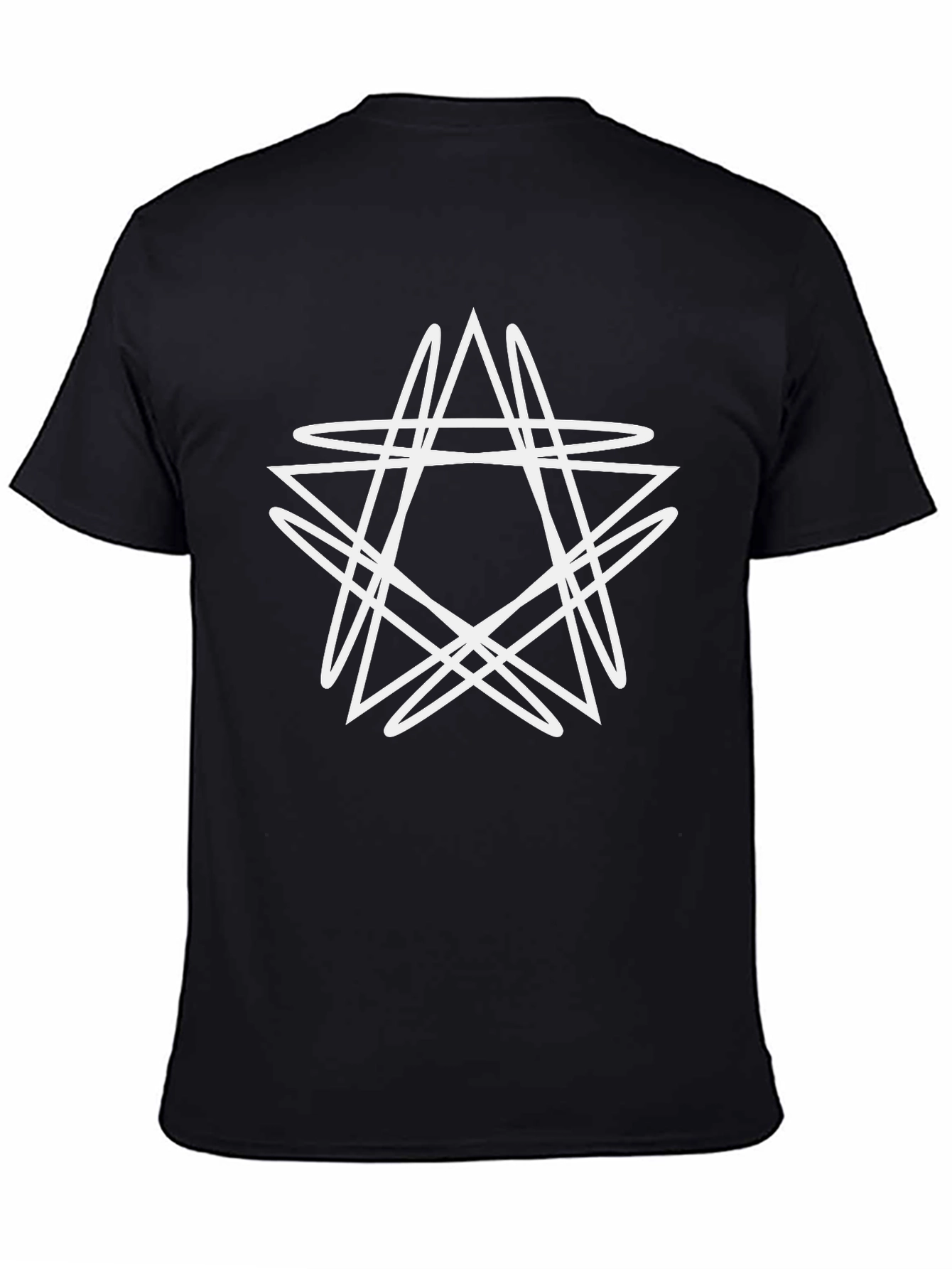 Occult Star Graphic Print Black Tee