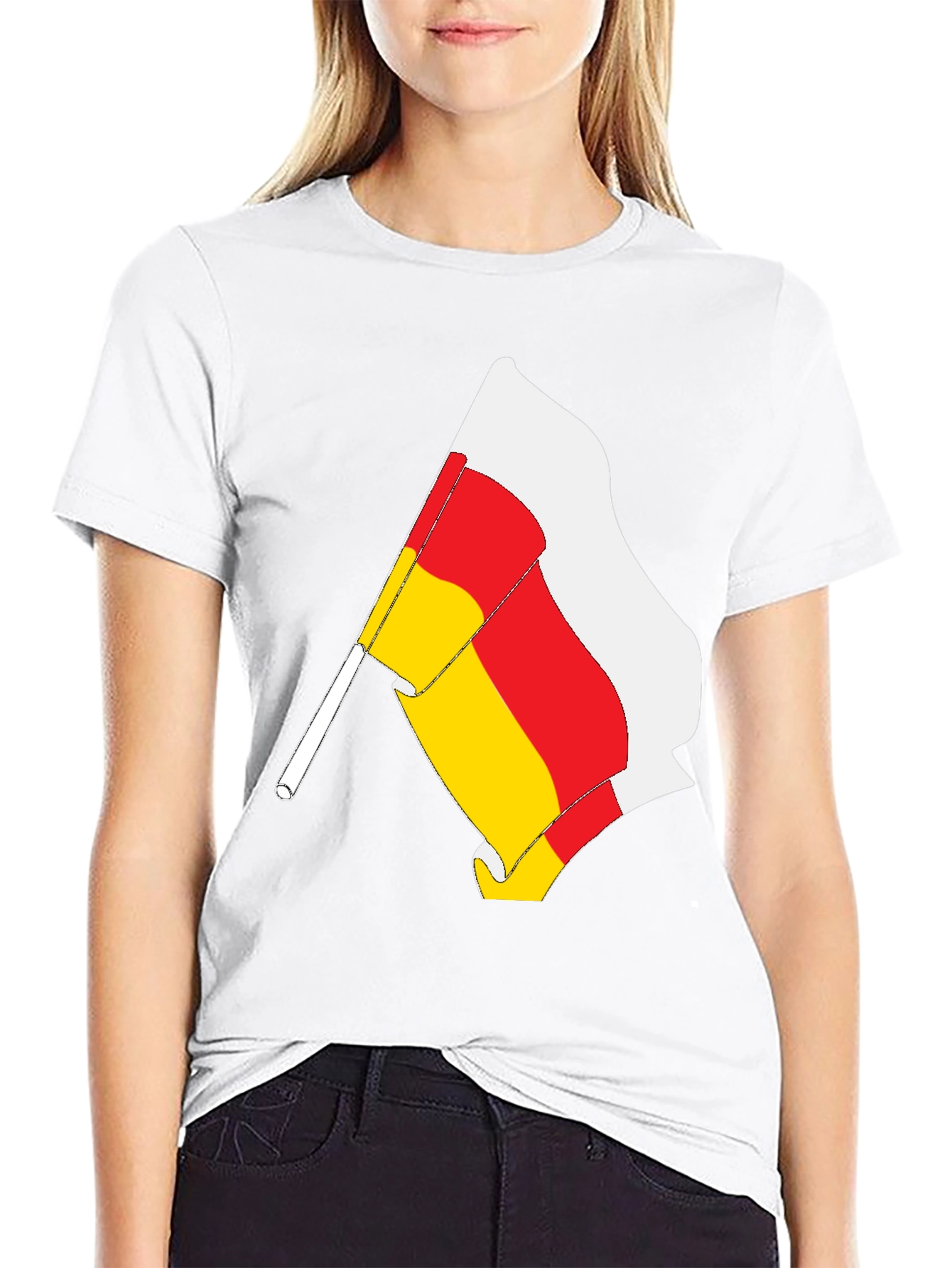South Ossetia Flag T-Shirt - Black Cotton Tee