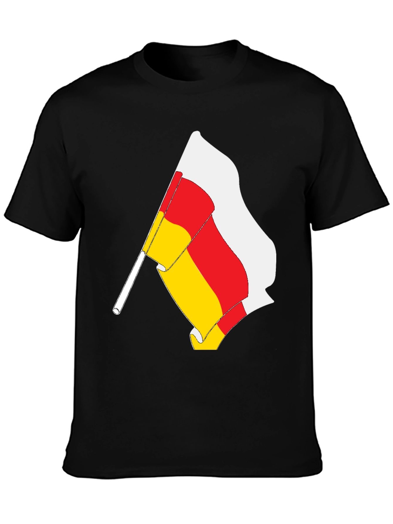 South Ossetia Flag T-Shirt - Black Cotton Tee