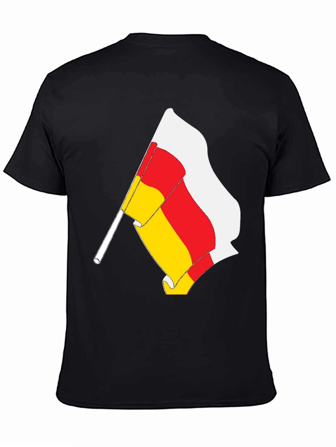 South Ossetia Flag T-Shirt - Black Cotton Tee