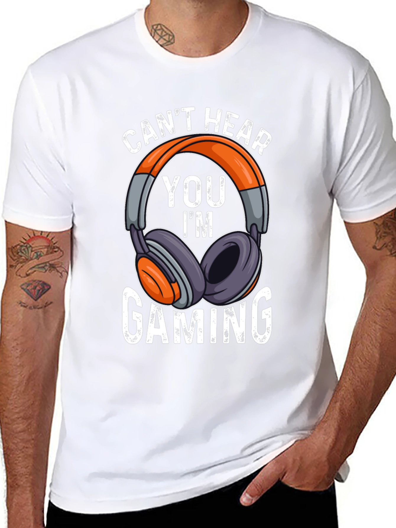 Gamer Headset T-Shirt - Cant Hear You Im Gaming