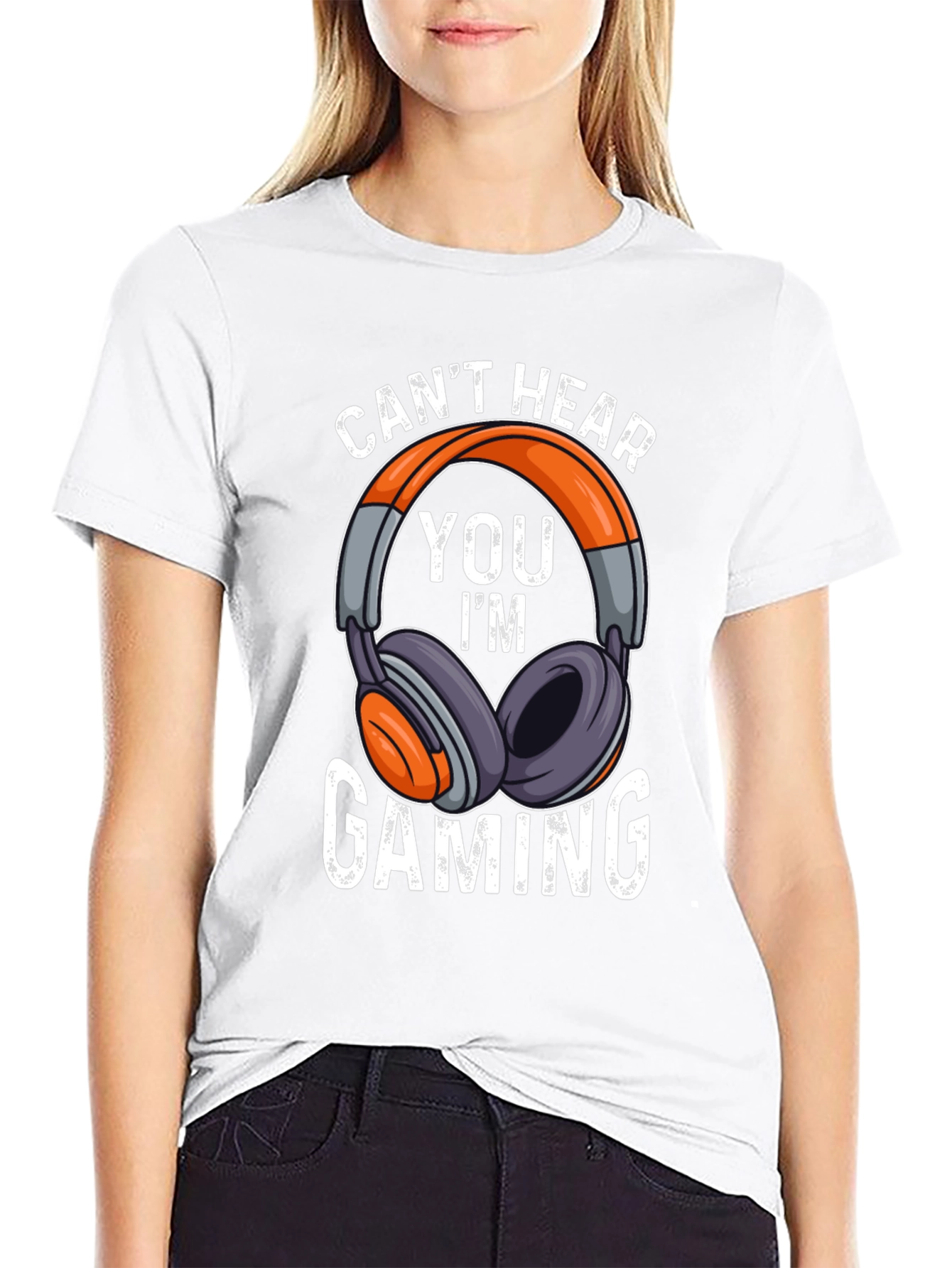 Gamer Headset T-Shirt - Cant Hear You Im Gaming