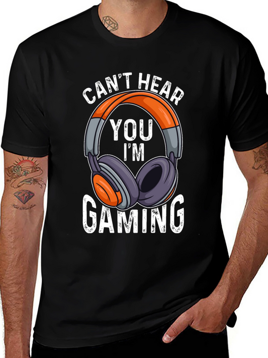 Gamer Headset T-Shirt - Cant Hear You Im Gaming