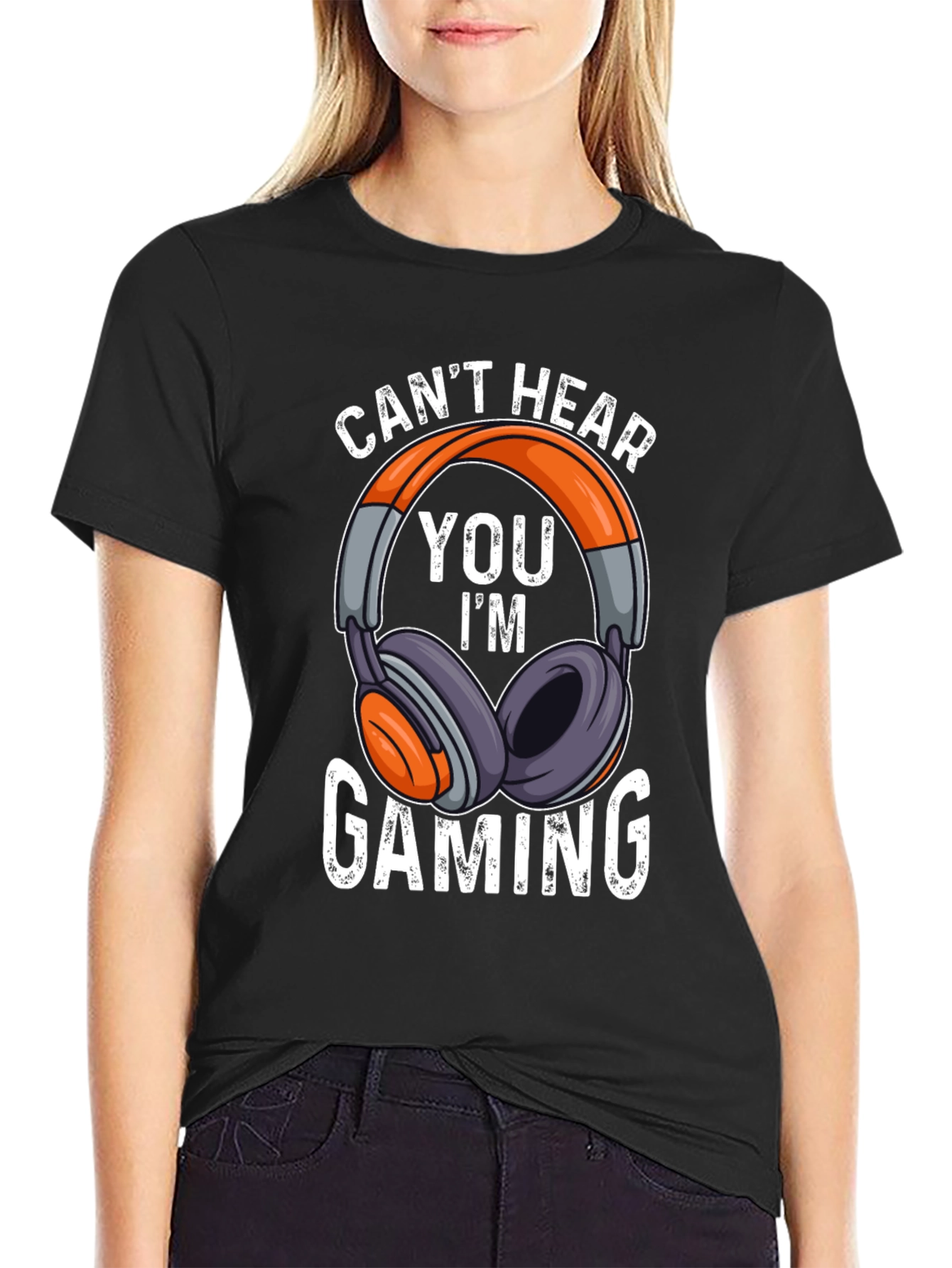 Gamer Headset T-Shirt - Cant Hear You Im Gaming