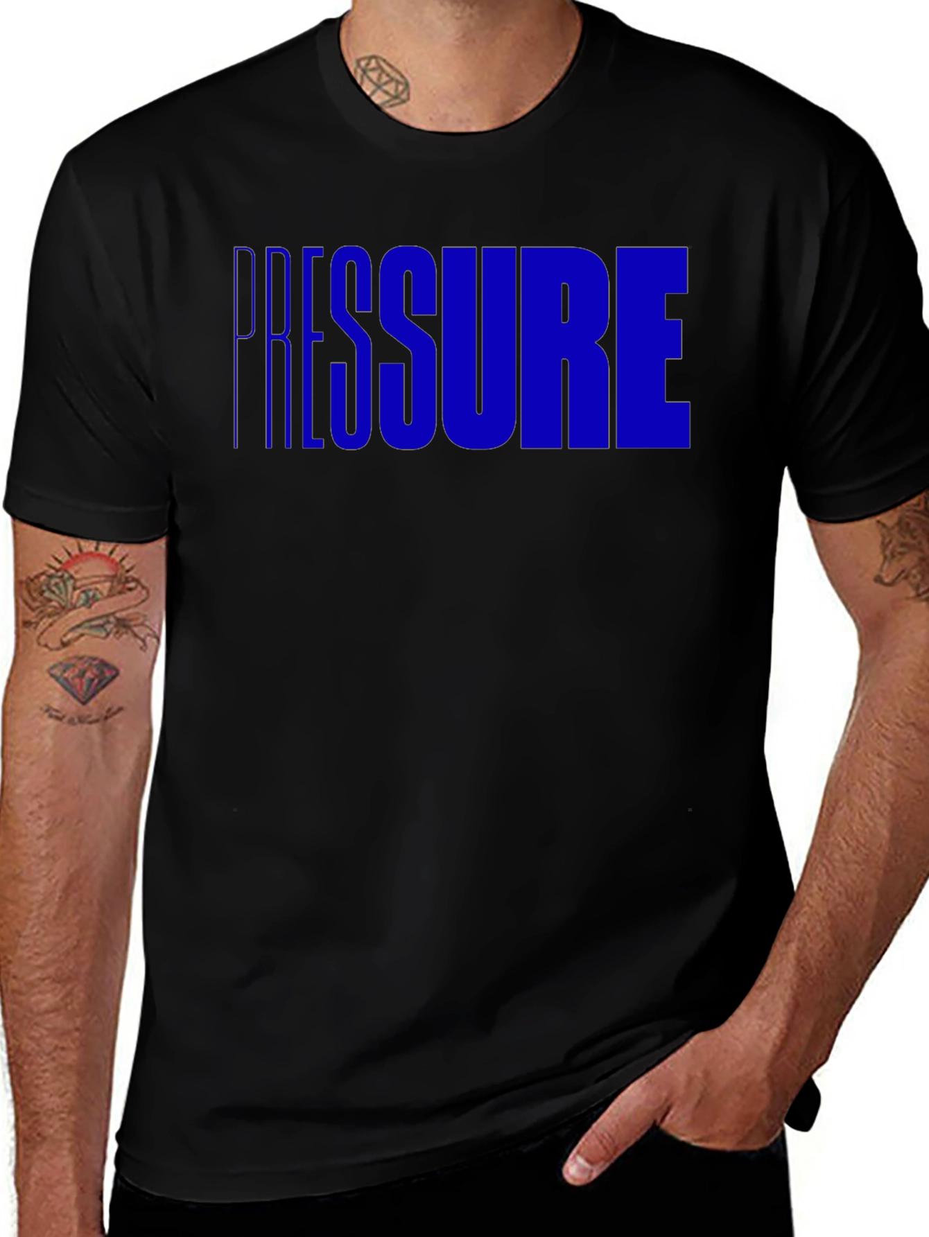 Pressure Graphic Tee - Black Cotton T-Shirt