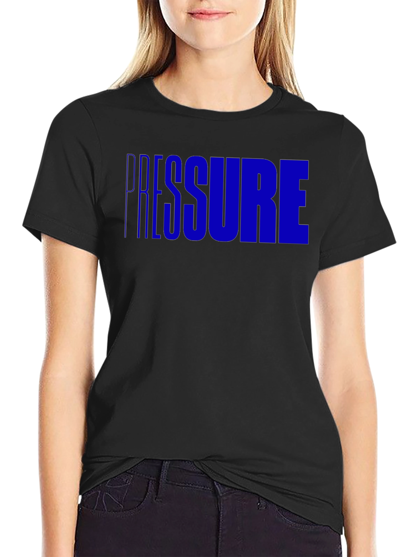 Pressure Graphic Tee - Black Cotton T-Shirt