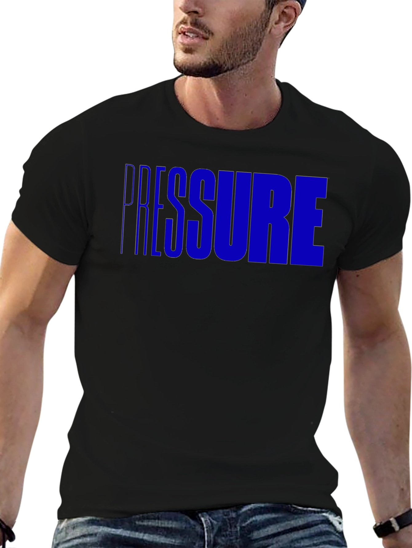 Pressure Graphic Tee - Black Cotton T-Shirt