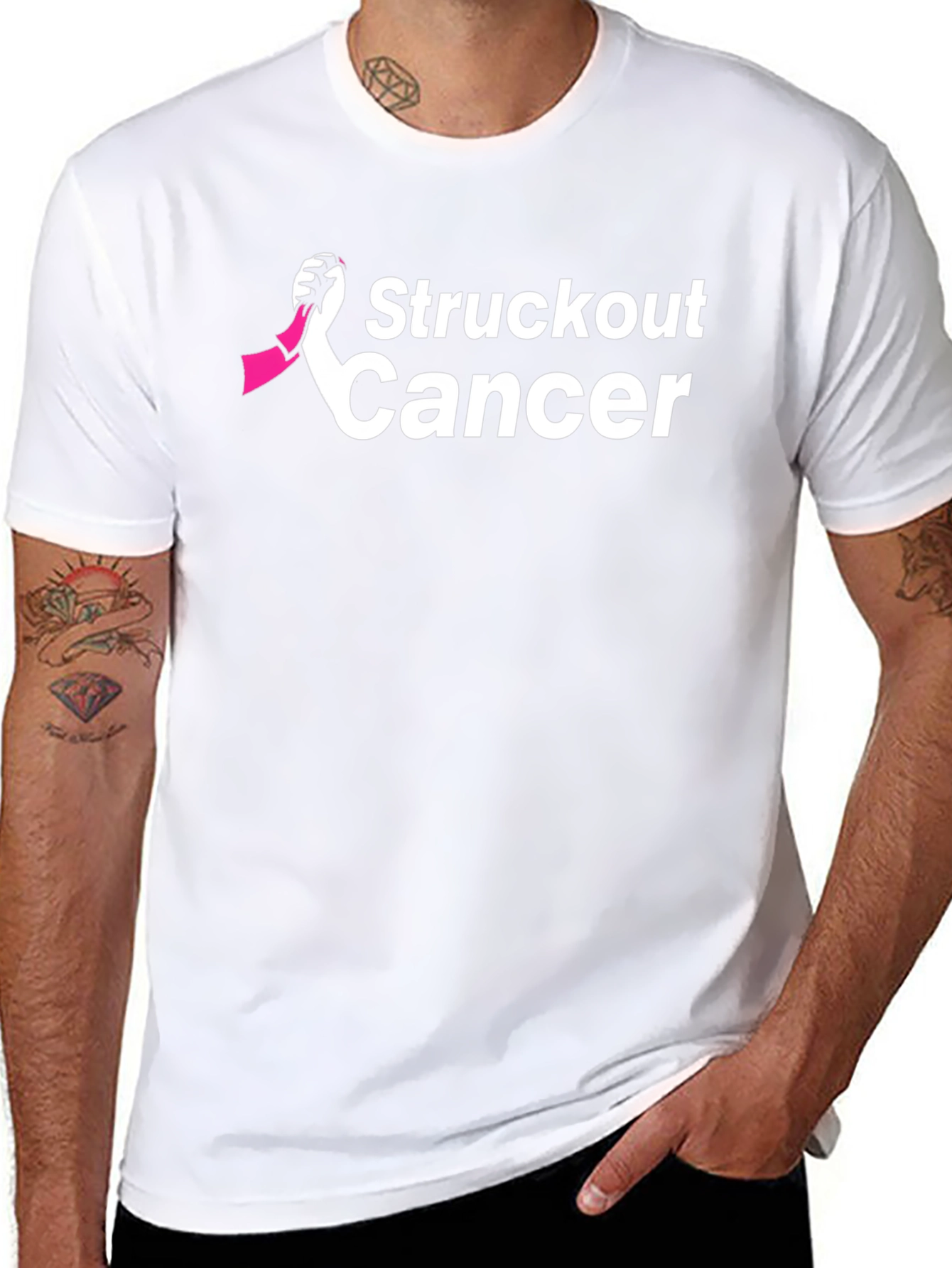 Struckout Cancer Awareness Ribbon T-Shirt