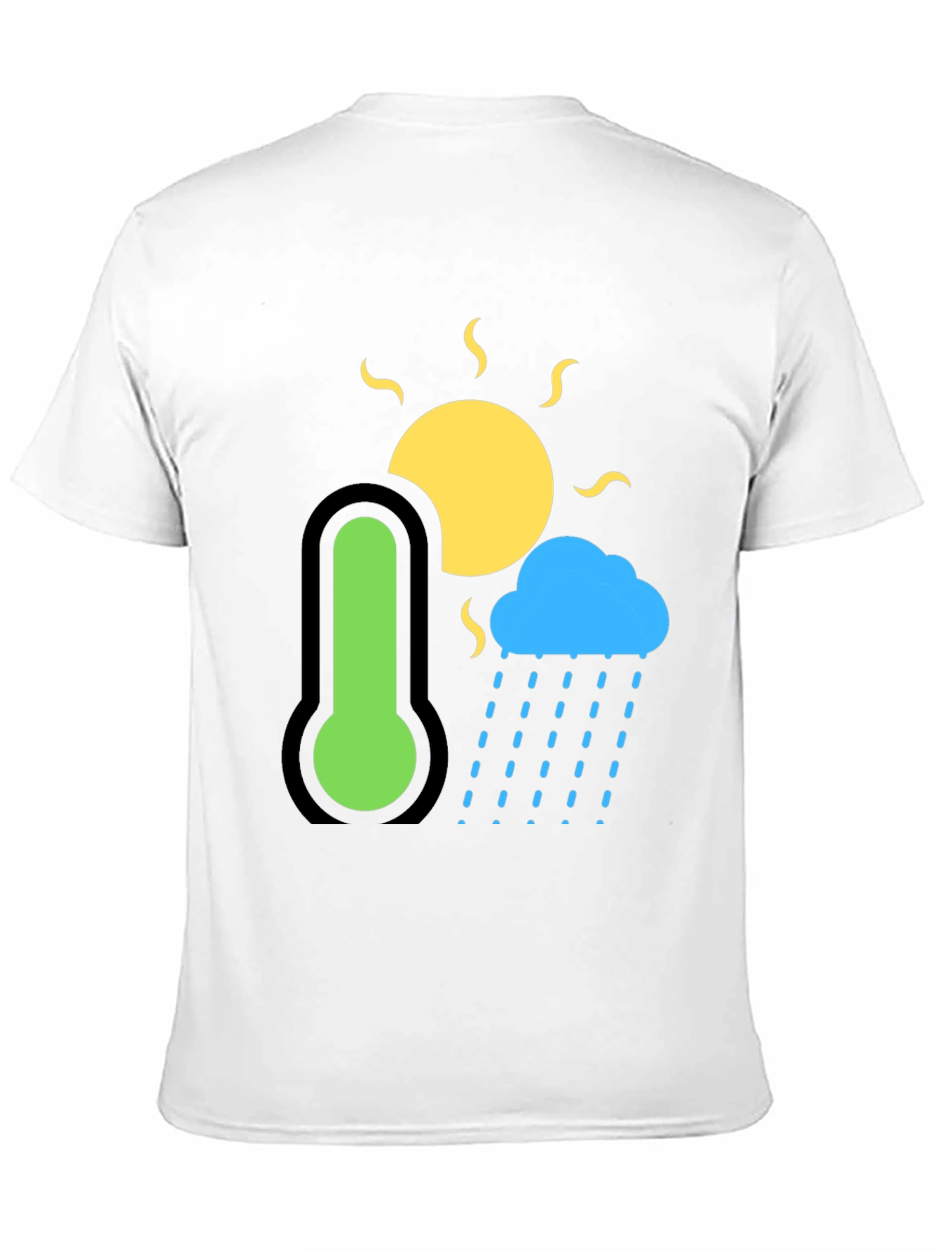 Weather Graphic T-Shirt - Sun Cloud & Thermometer