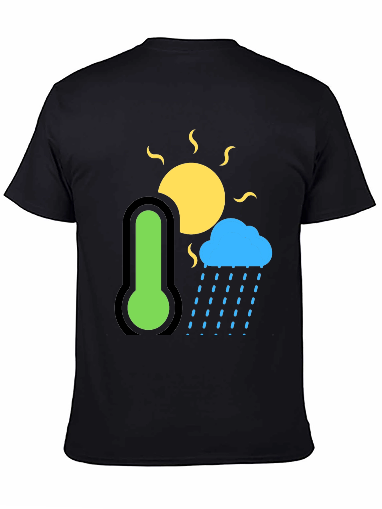 Weather Graphic T-Shirt - Sun Cloud & Thermometer