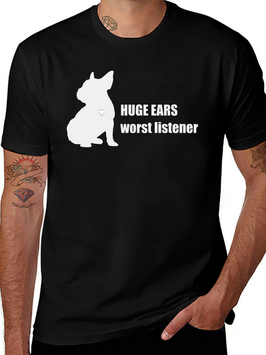 Humorous Huge Ears Worst Listener Dog T-Shirt